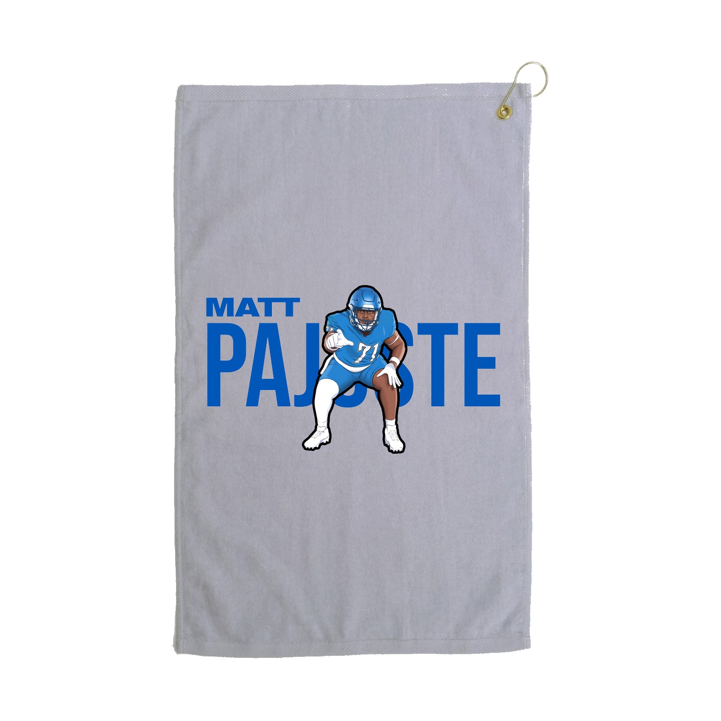 Golf Towel — Player Name in Grey
