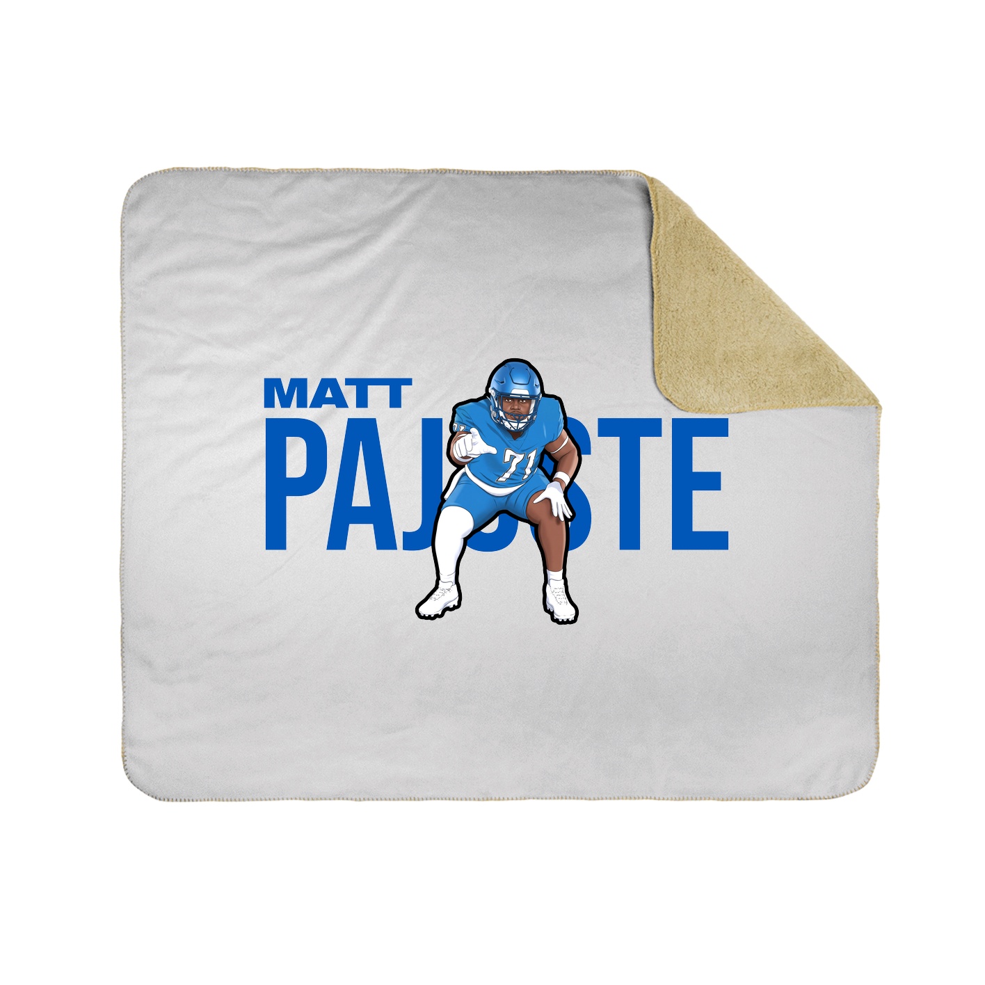 Throw Blanket — Player Name in White