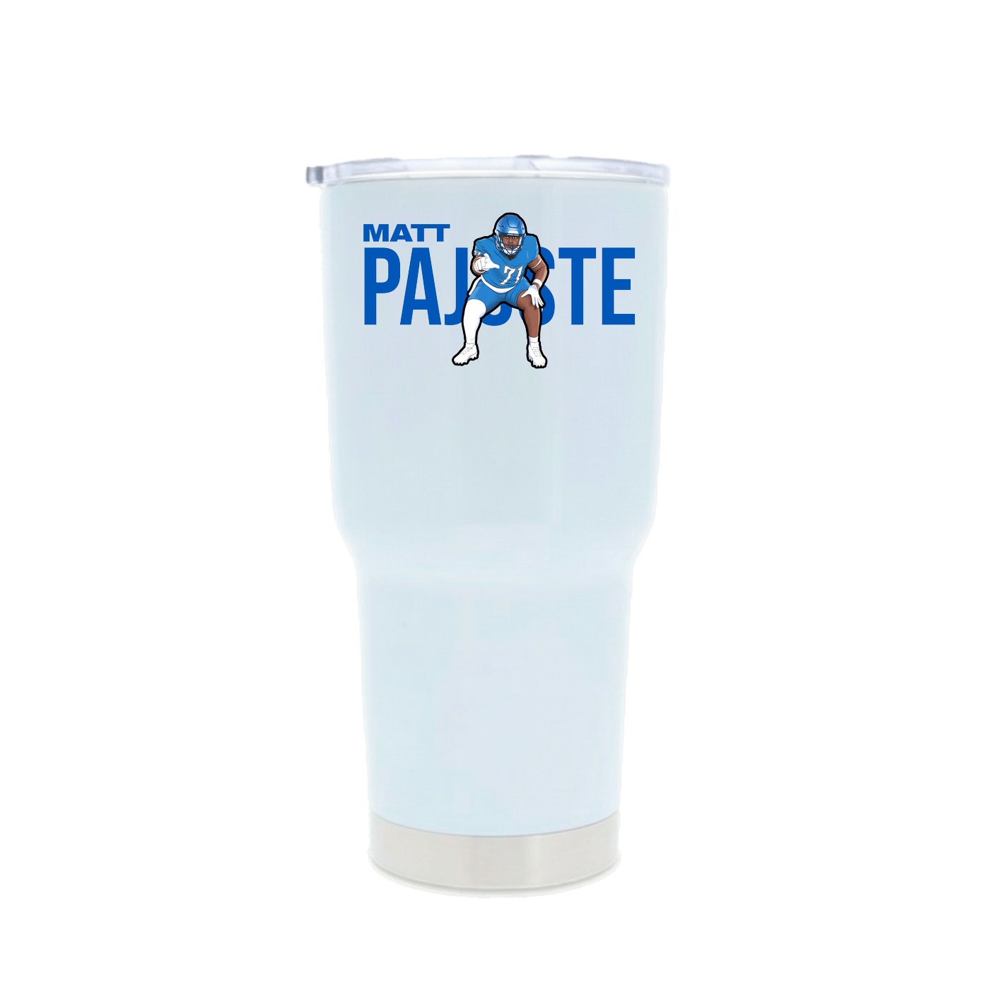 30oz Stainless Steel Tumbler — Player Name in White