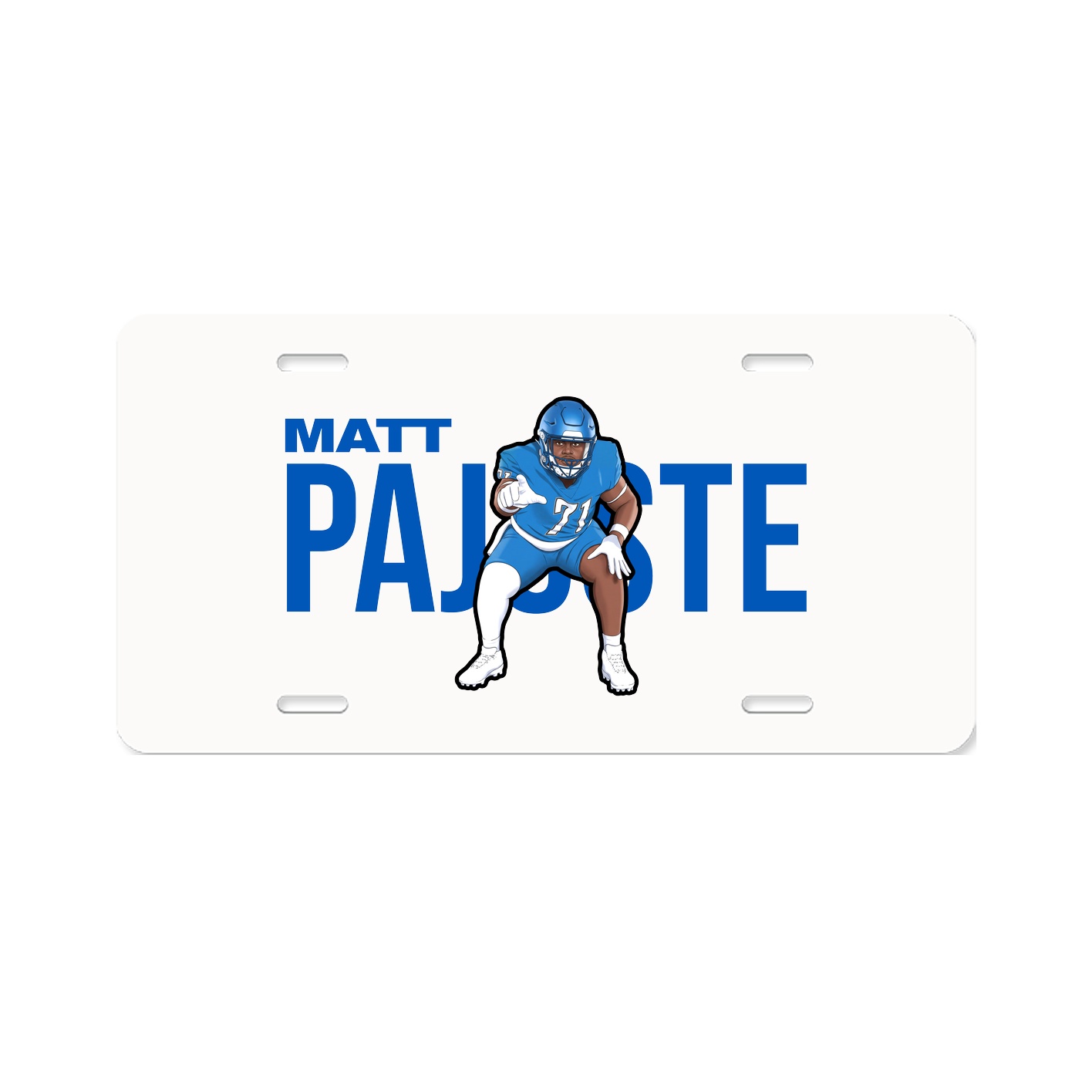 License Plate — Player Name in Classic