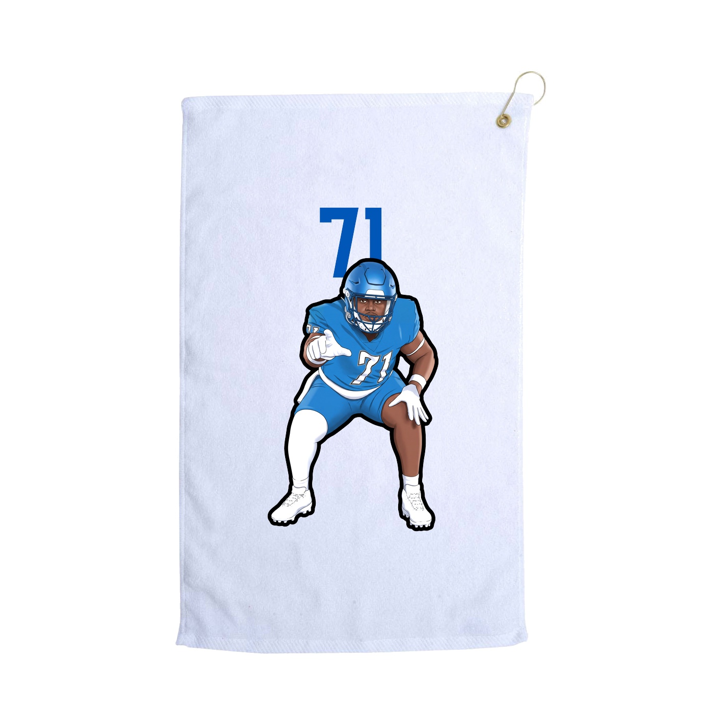 Golf Towel — Number Top in White