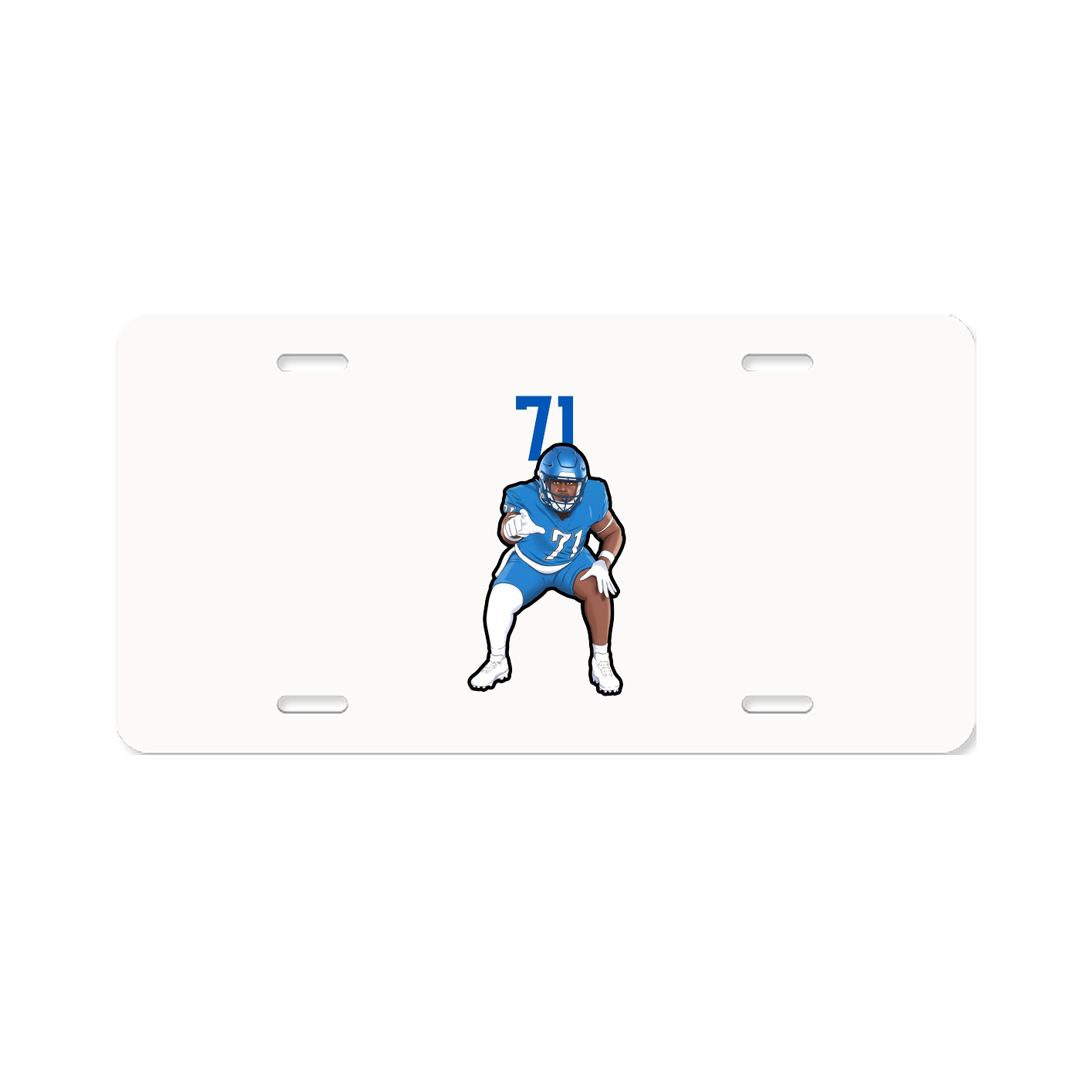 License Plate — Number Top in Classic