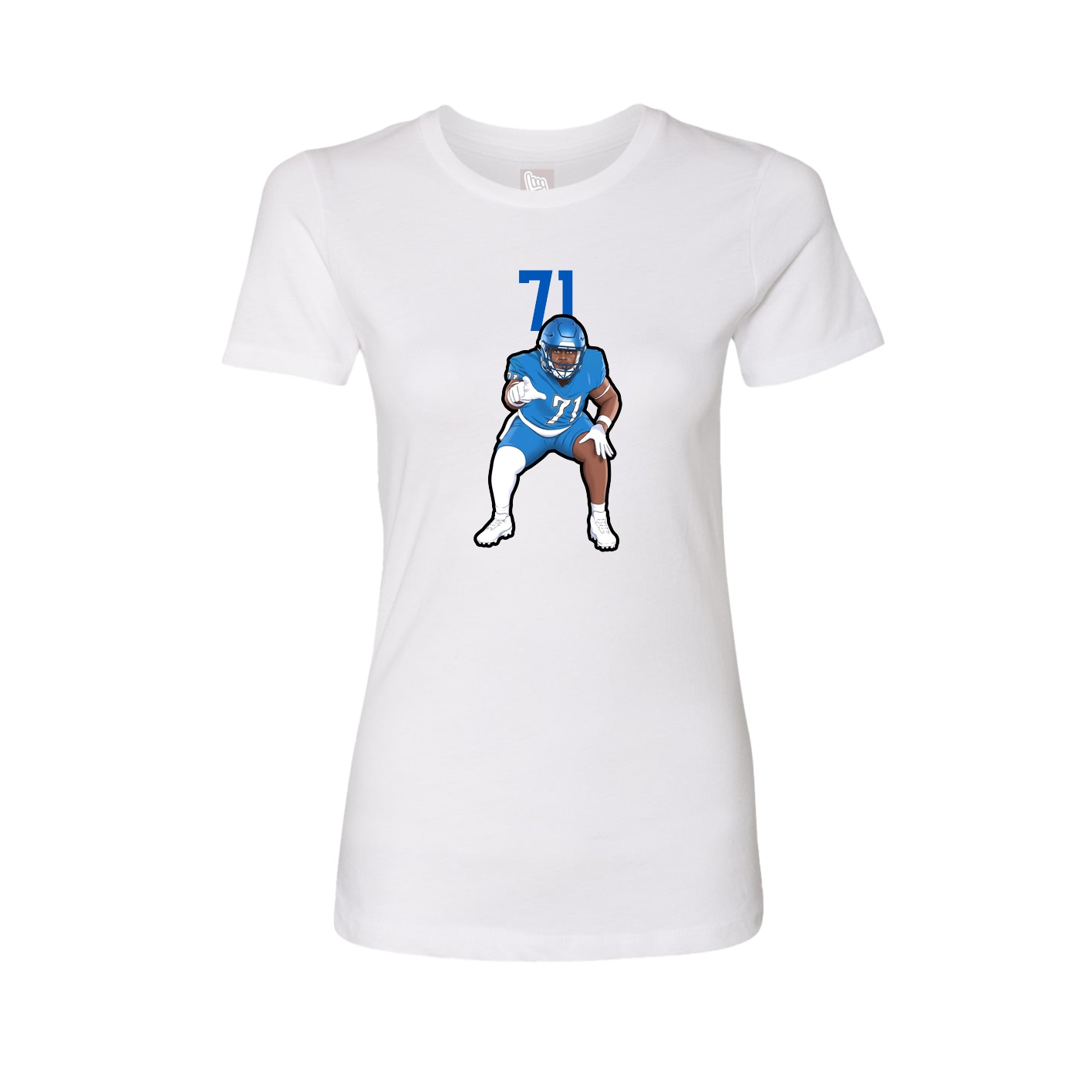 Fitted Women's Tee — Number Top in White