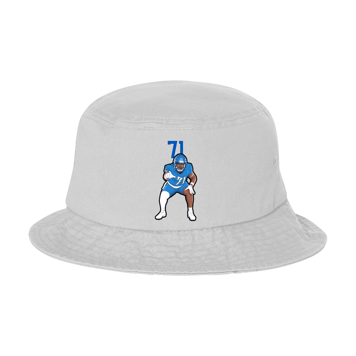Bucket Cap — Number Top in White