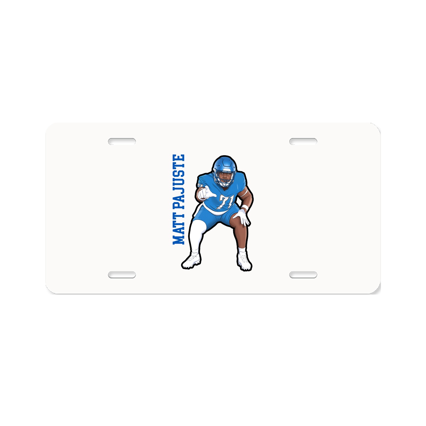 License Plate — Name Vertical in Classic