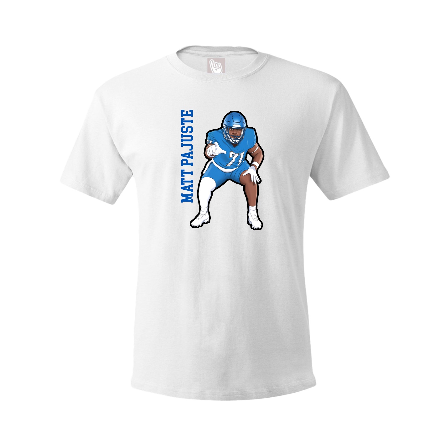 Youth Tee — Name Vertical in White