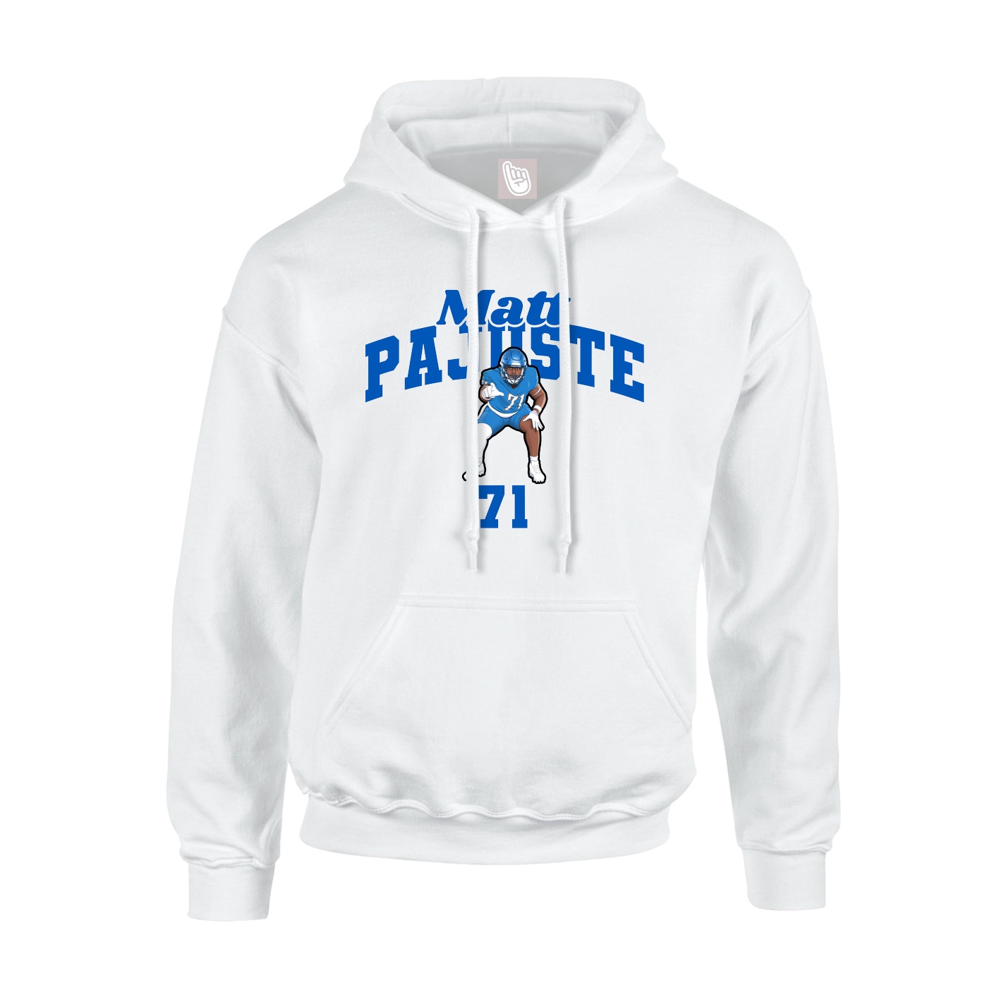 Youth Hoodie — Signature Arch in White