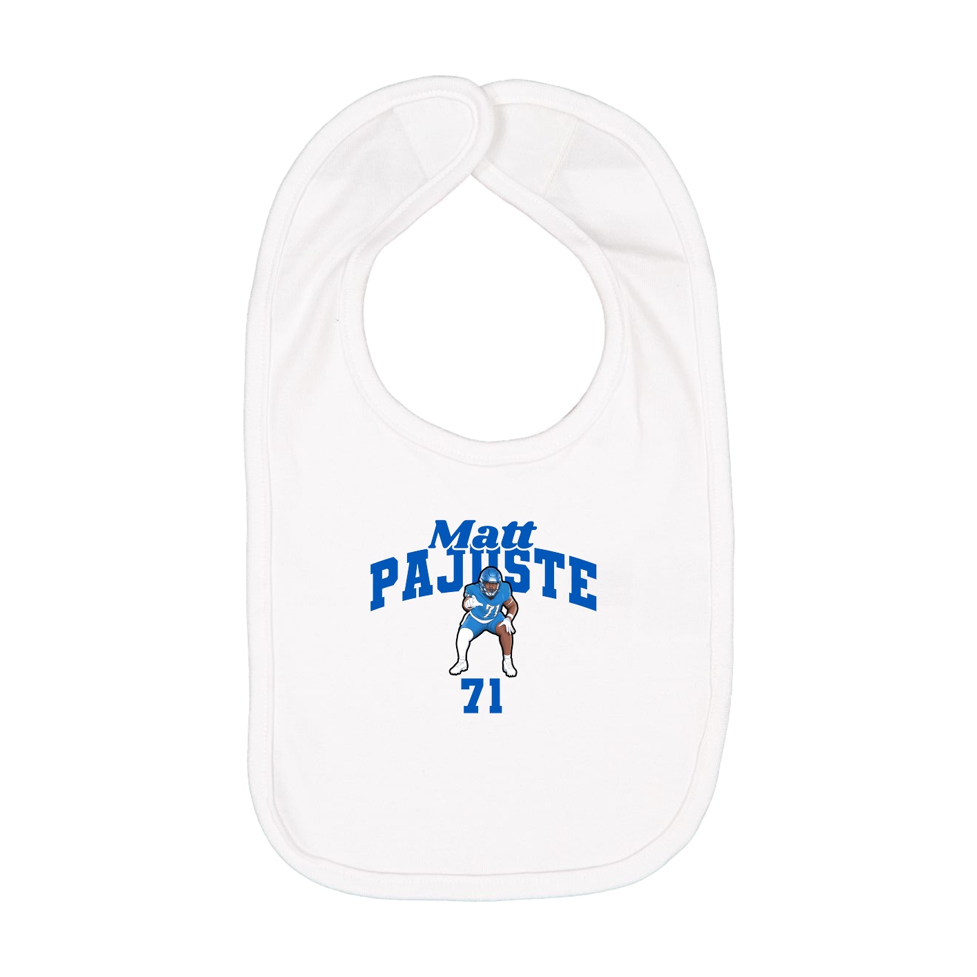 Infant Bib — Signature Arch in White