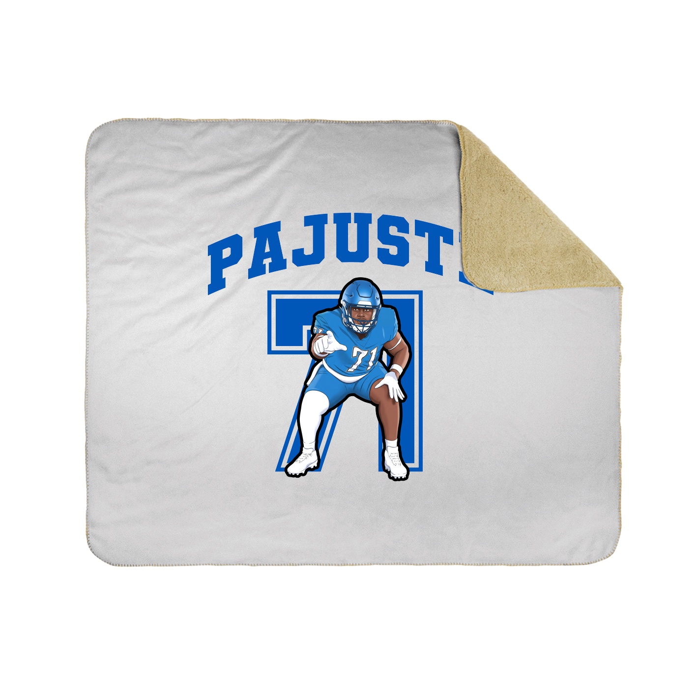 Throw Blanket — Number in White