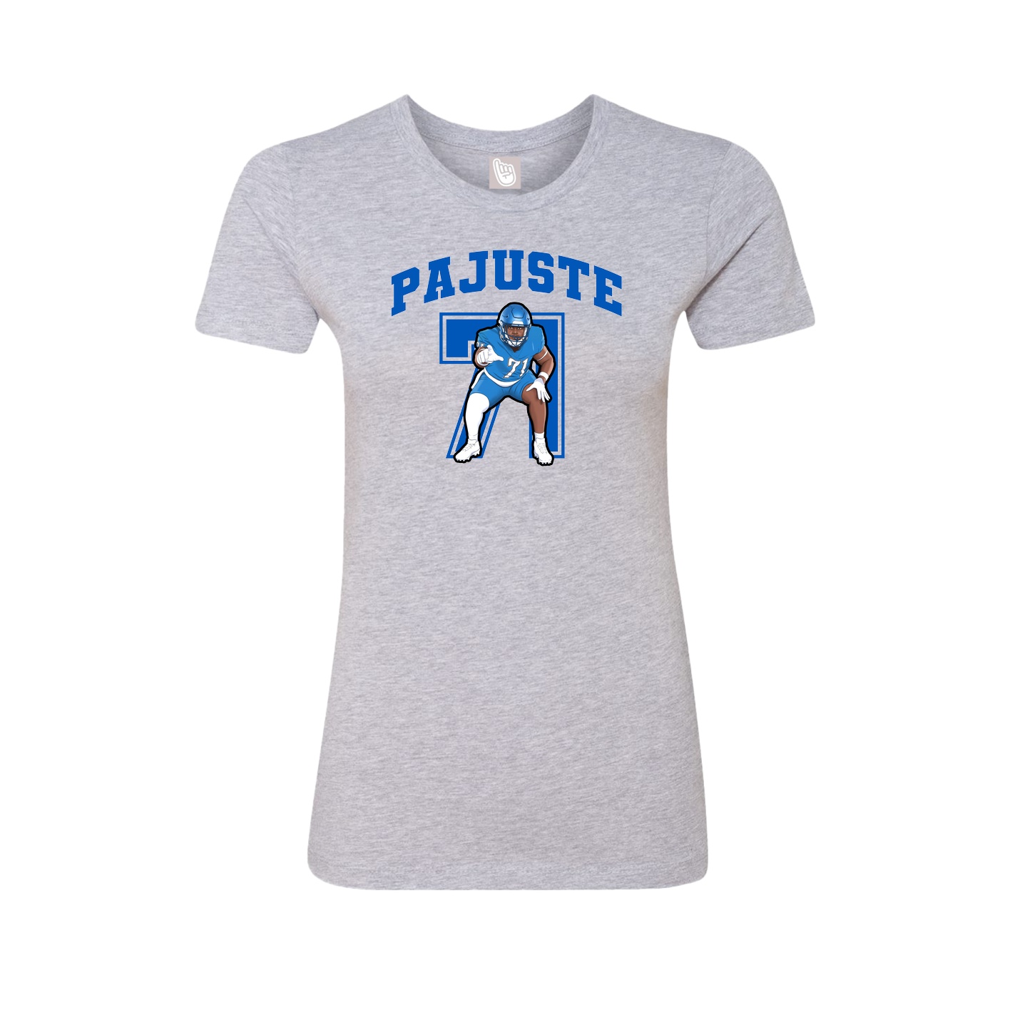 Fitted Women's Tee — Number in Grey