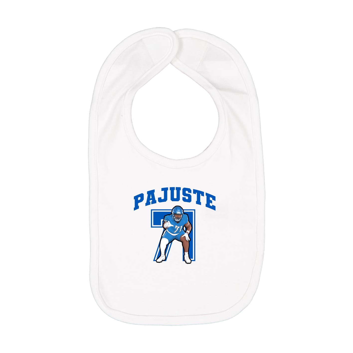 Infant Bib — Number in White