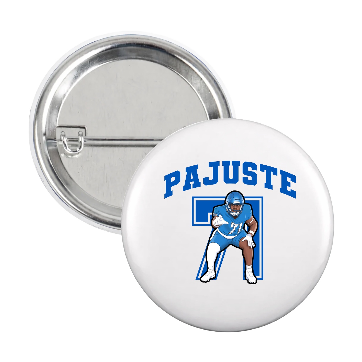 Game Day Button — Number in White