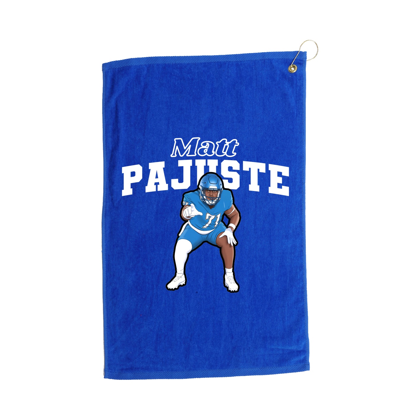 Golf Towel — Name Arch in Royal
