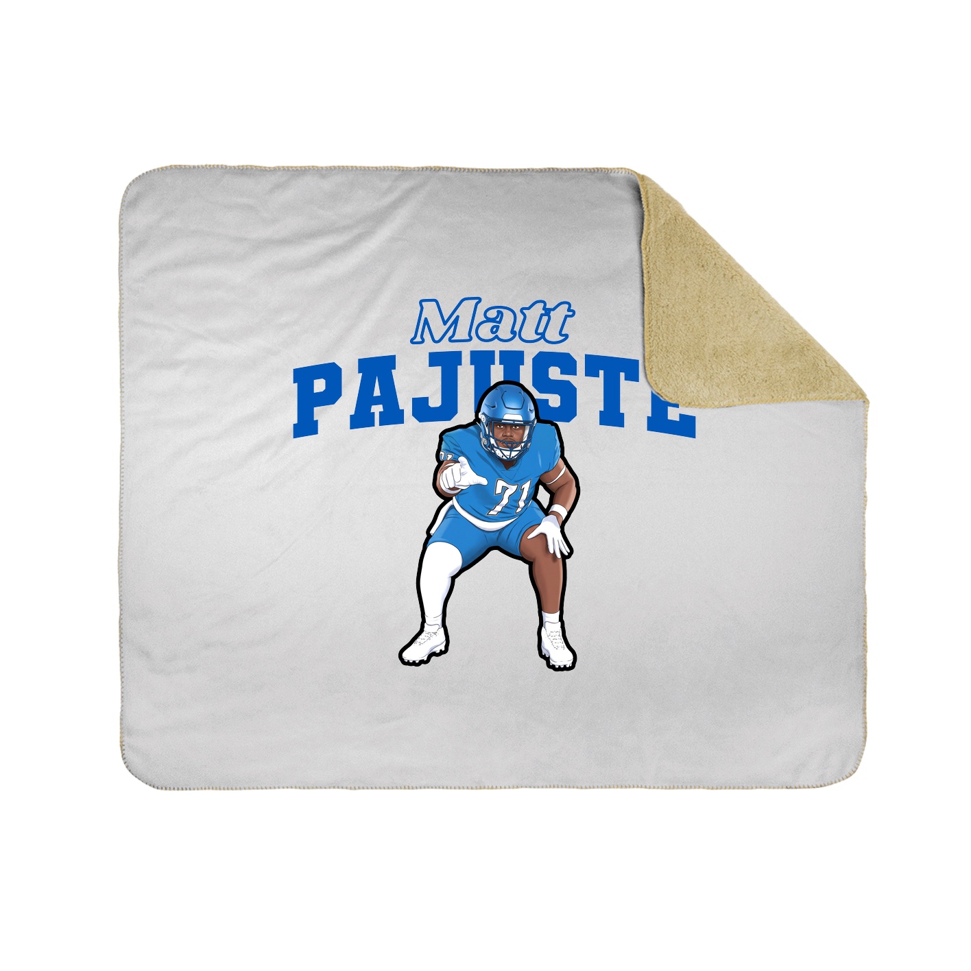 Throw Blanket — Name Arch in White