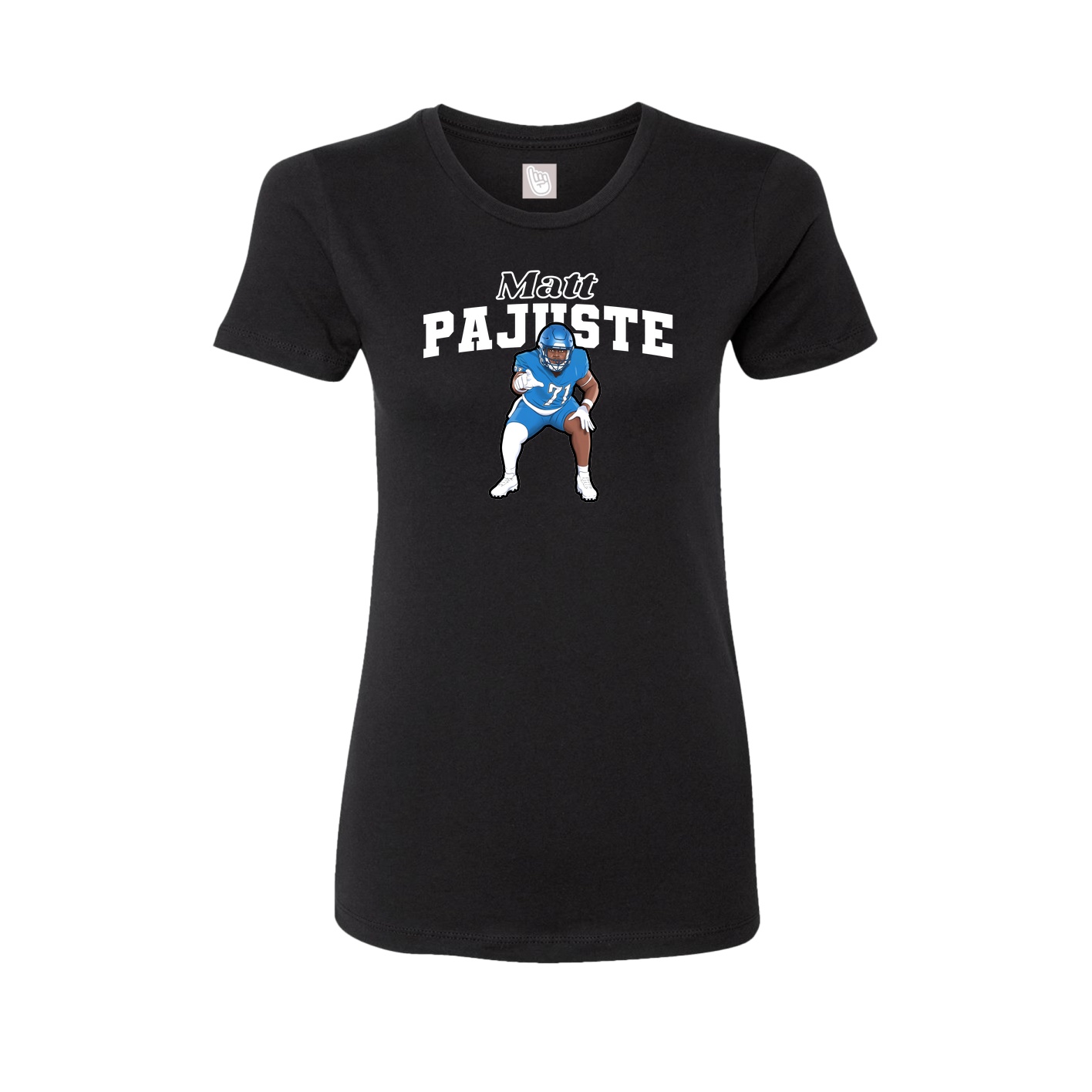 Fitted Women's Tee — Name Arch in Black