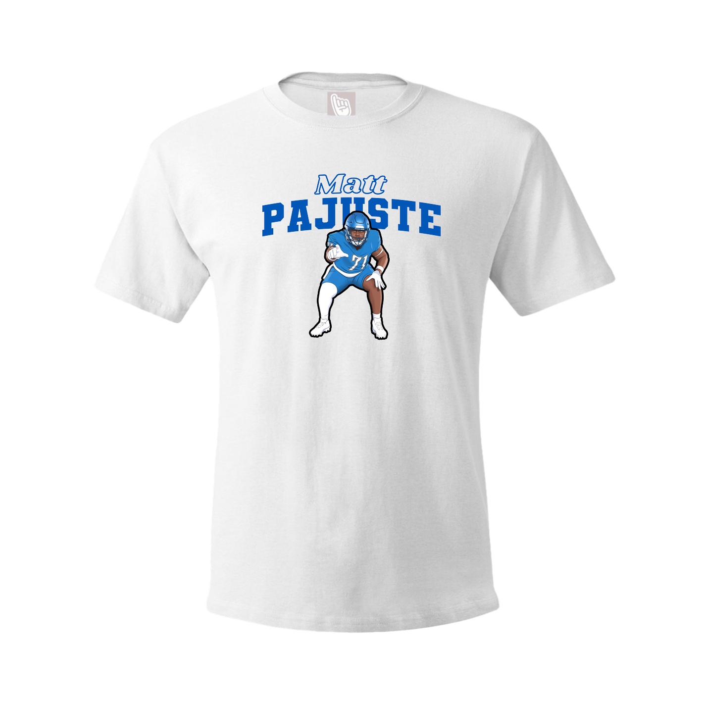 Youth Tee — Name Arch in White