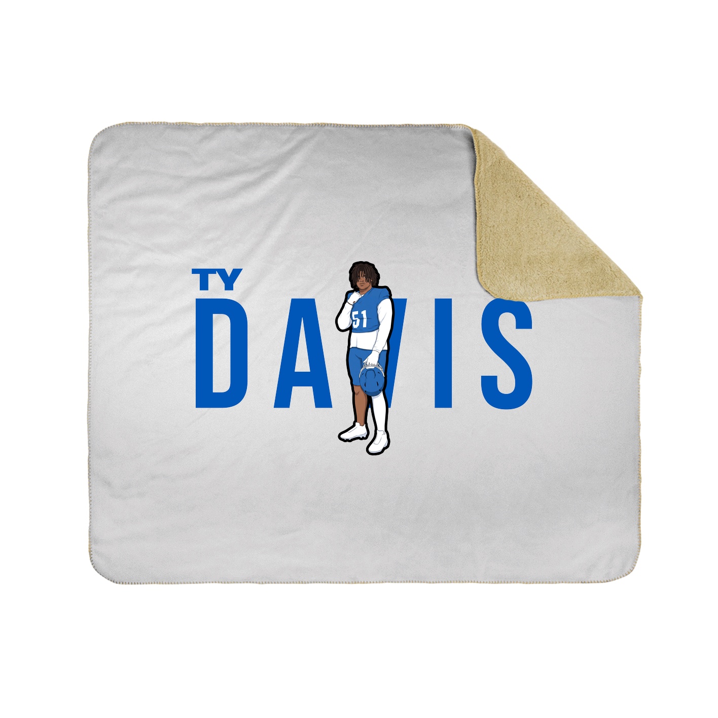 Throw Blanket — Player Name in White