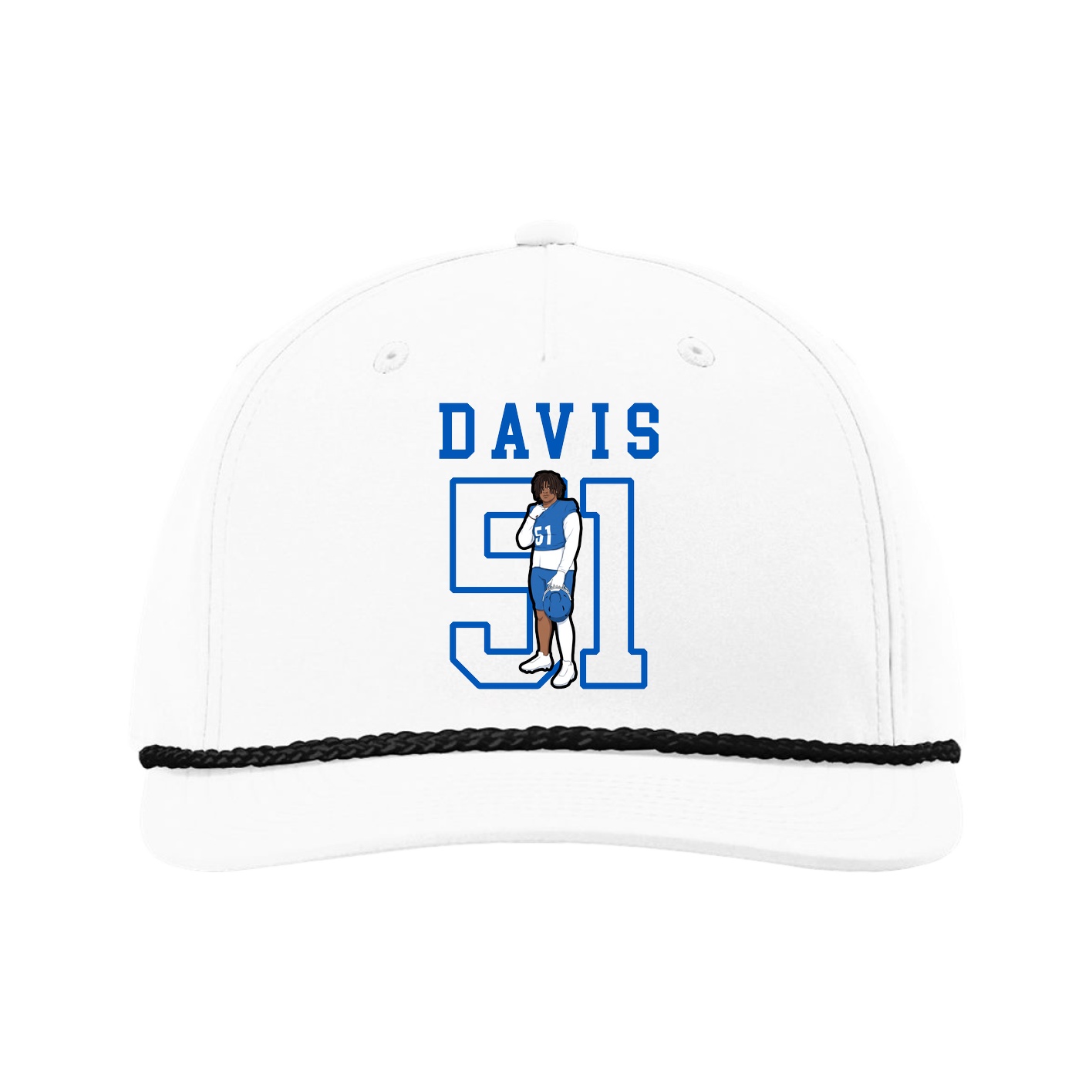 Five-Panel Classic Rope Cap — Shirsey in White