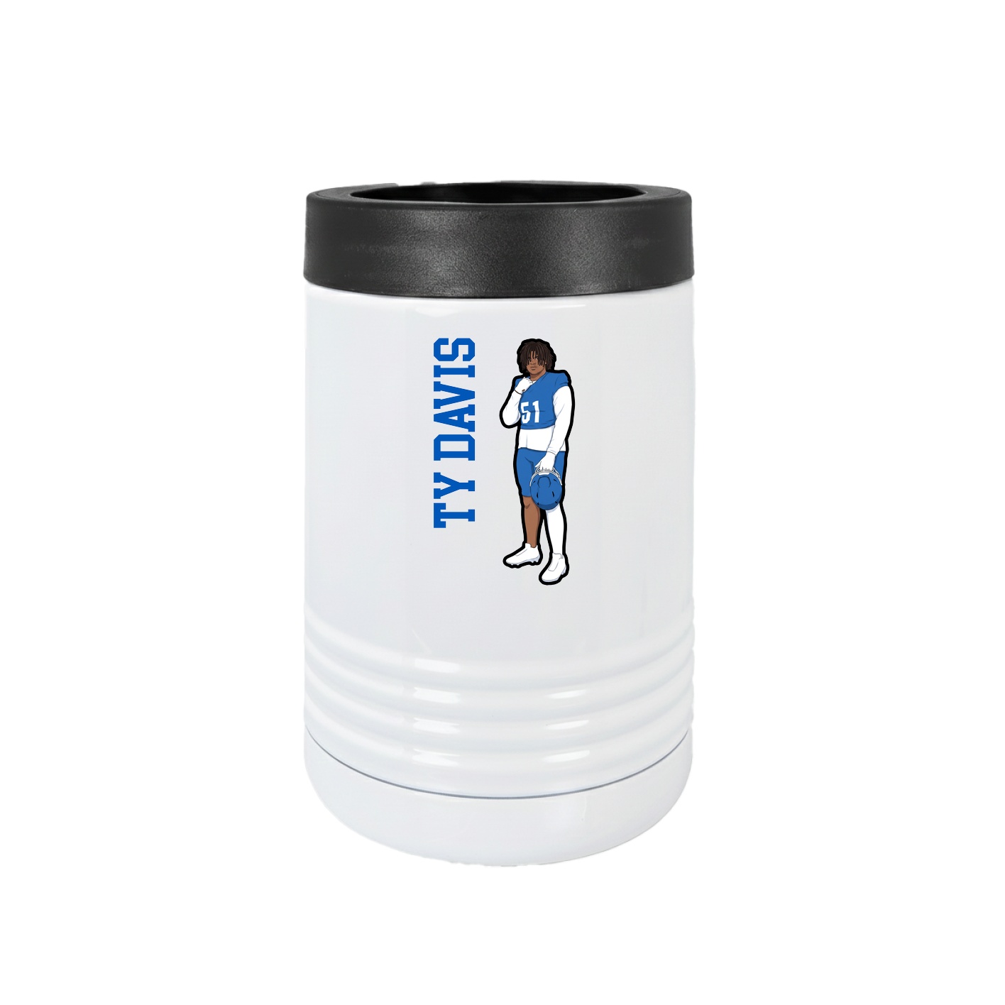 Beverage Holder — Name Vertical in White