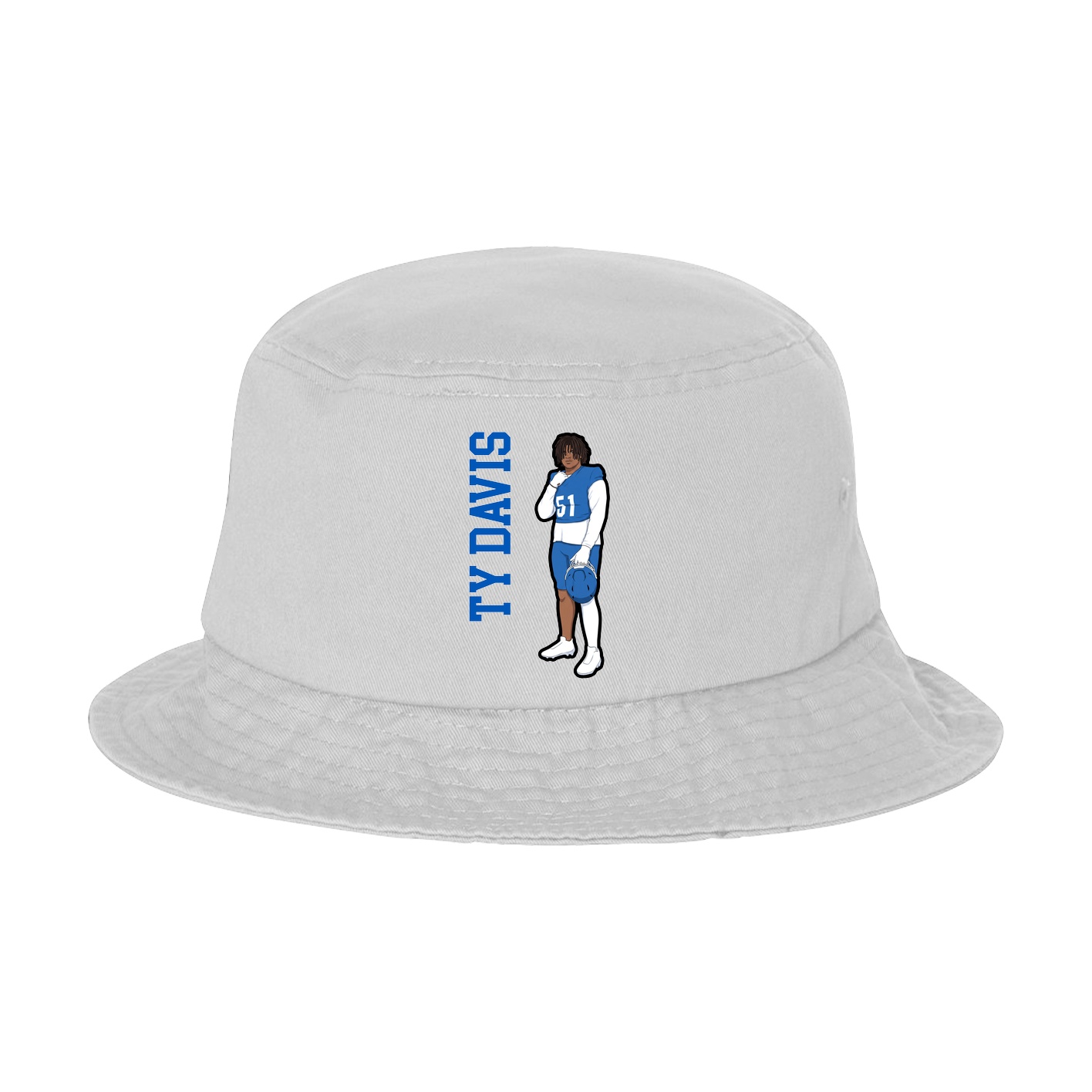 Bucket Cap — Name Vertical in White