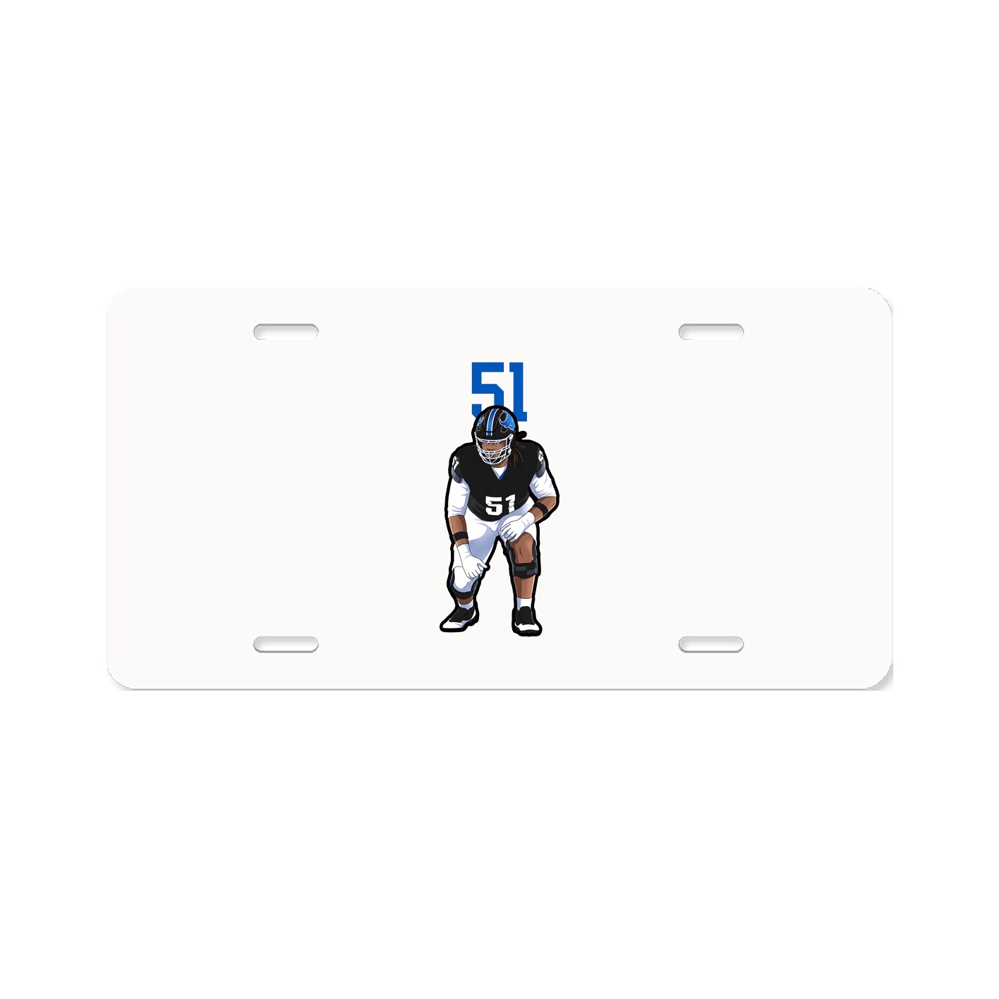 License Plate — Number Top in Classic