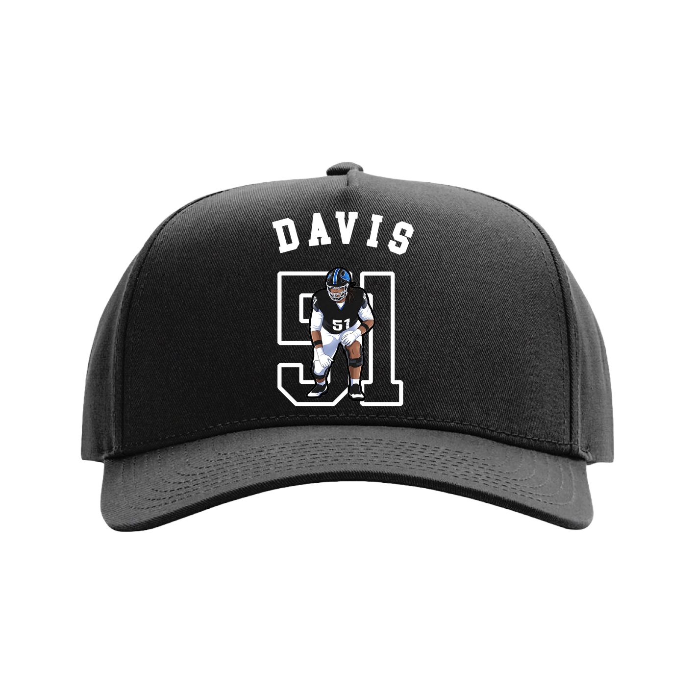 Full Fabric Five-Panel Champ Cap — Shirsey Arch in Black