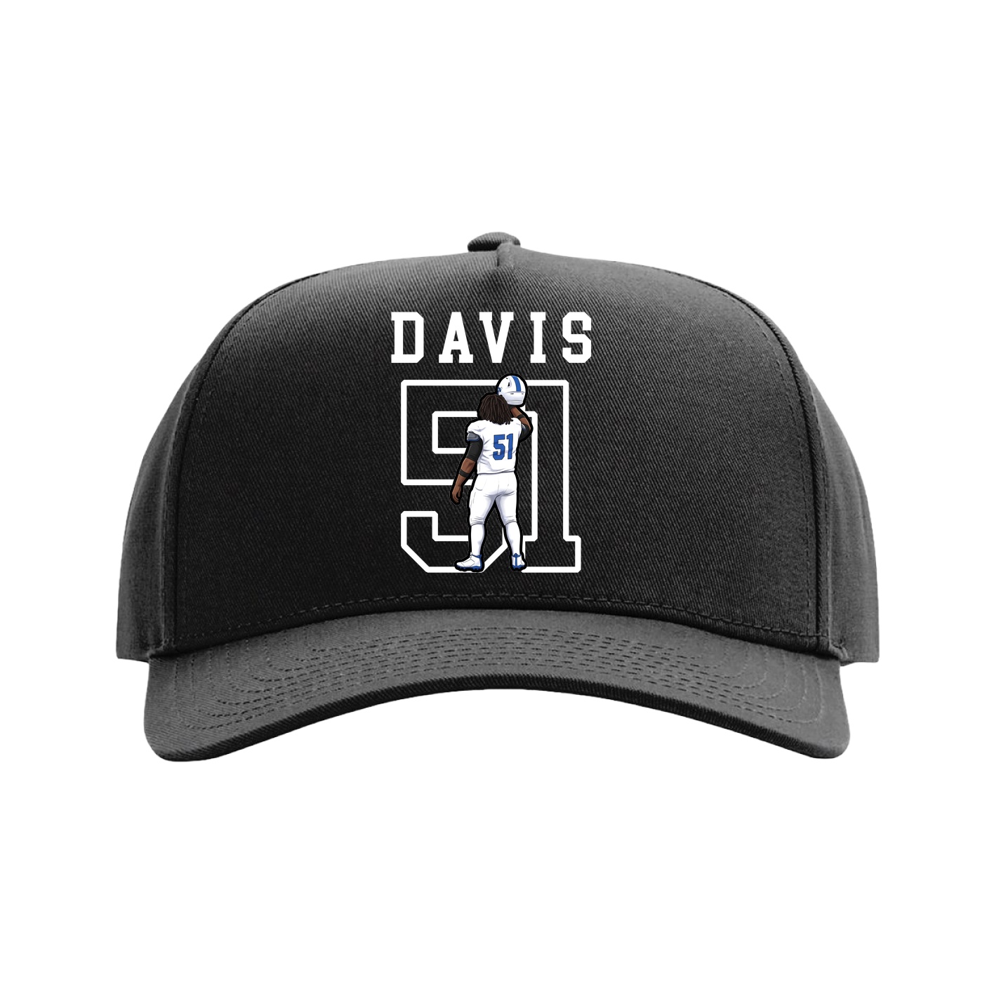 Full Fabric Five-Panel Champ Cap — Shirsey in Black