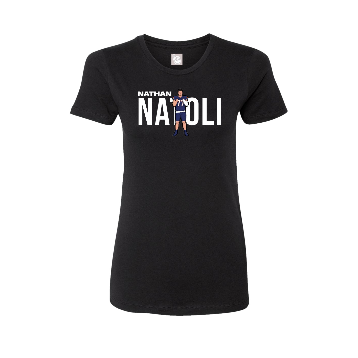 Fitted Women's Tee — Player Name in Black