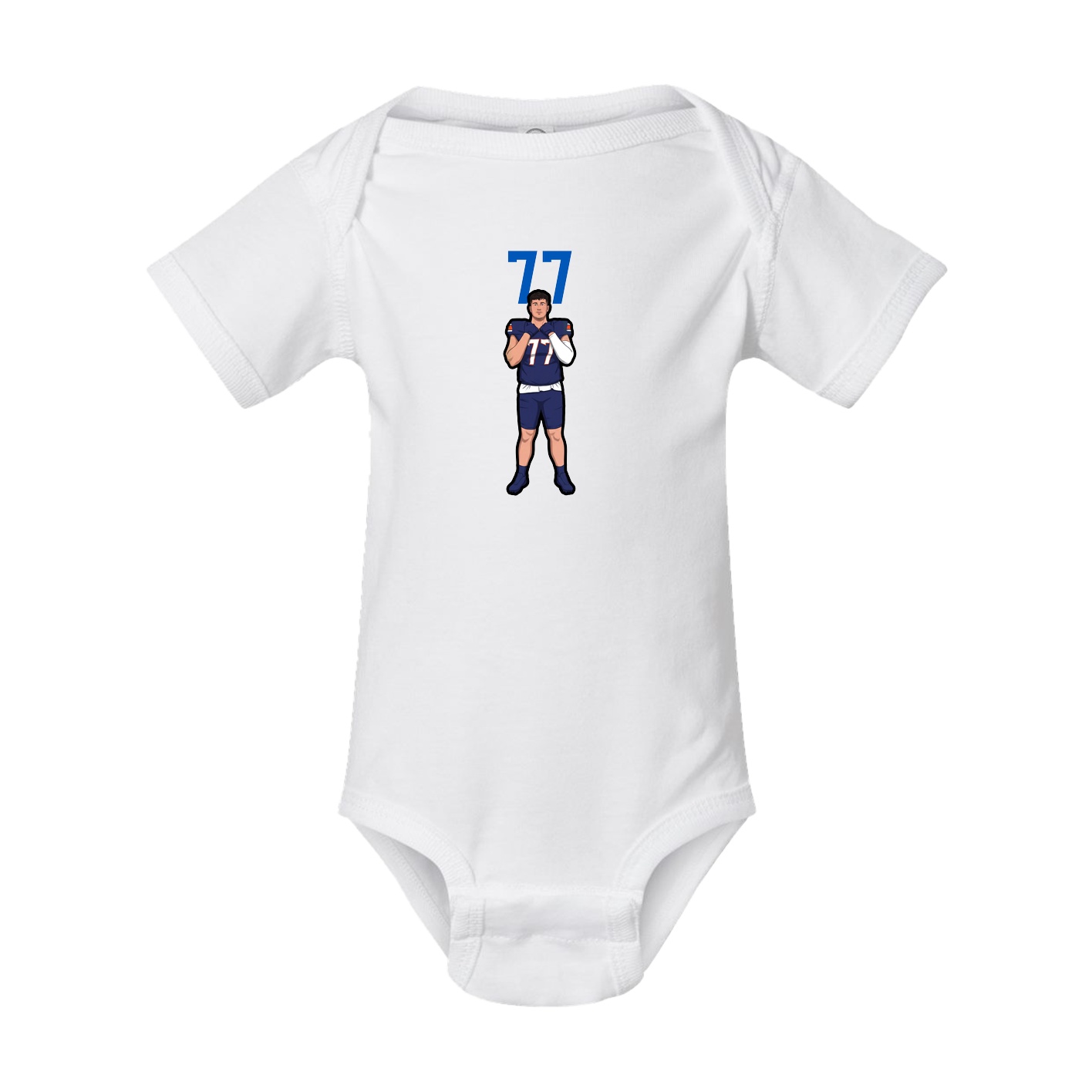 Baby Onesie — Number Top in White