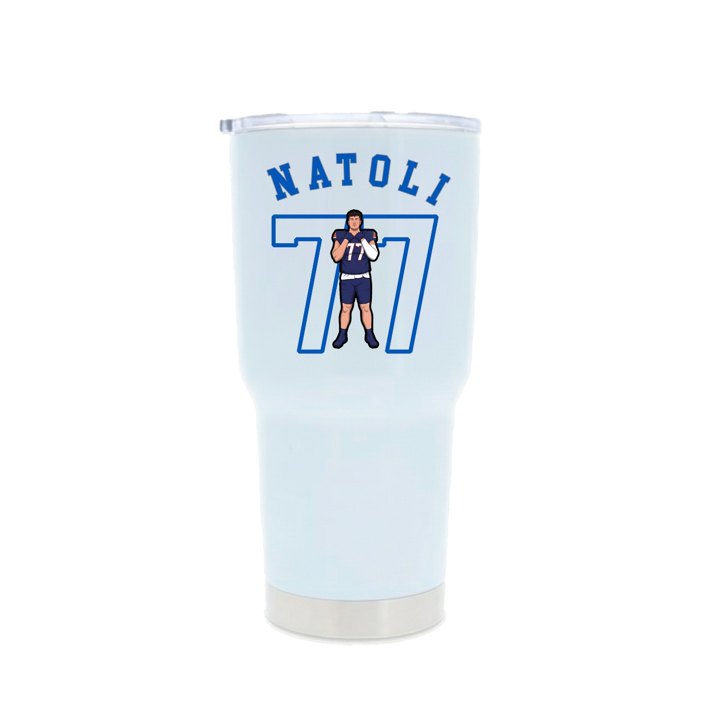 30oz Stainless Steel Tumbler — Shirsey Arch in White