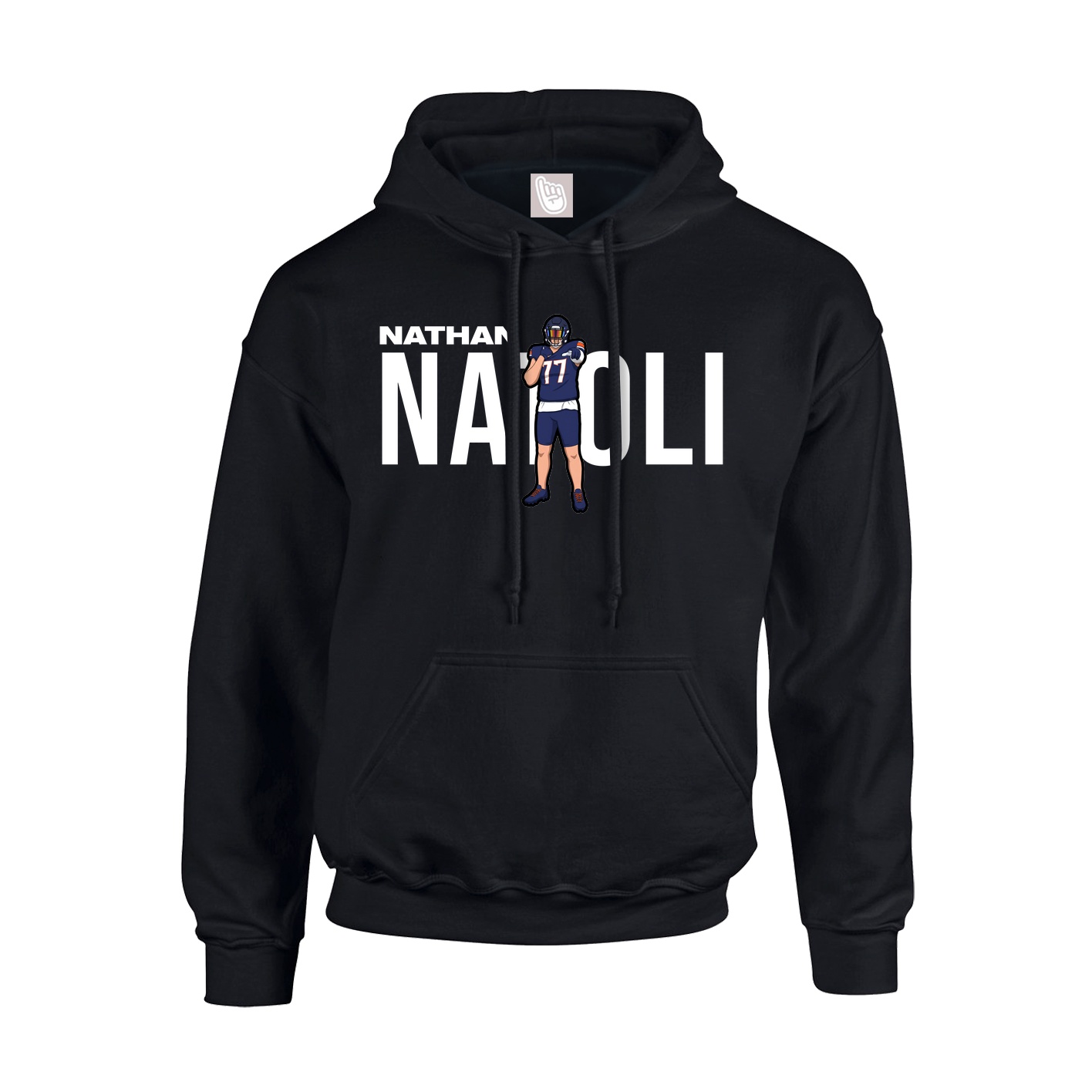 Hoodie — Player Name in Black