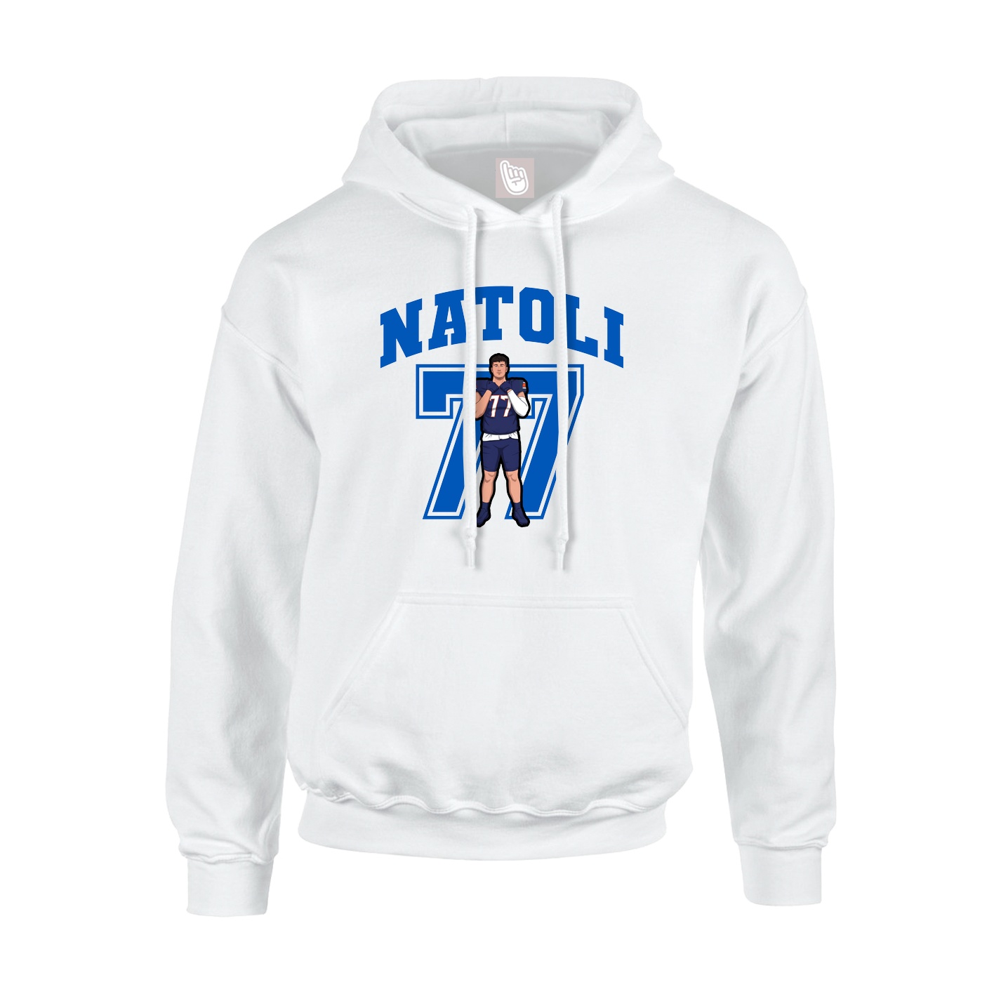 Hoodie — Number in White