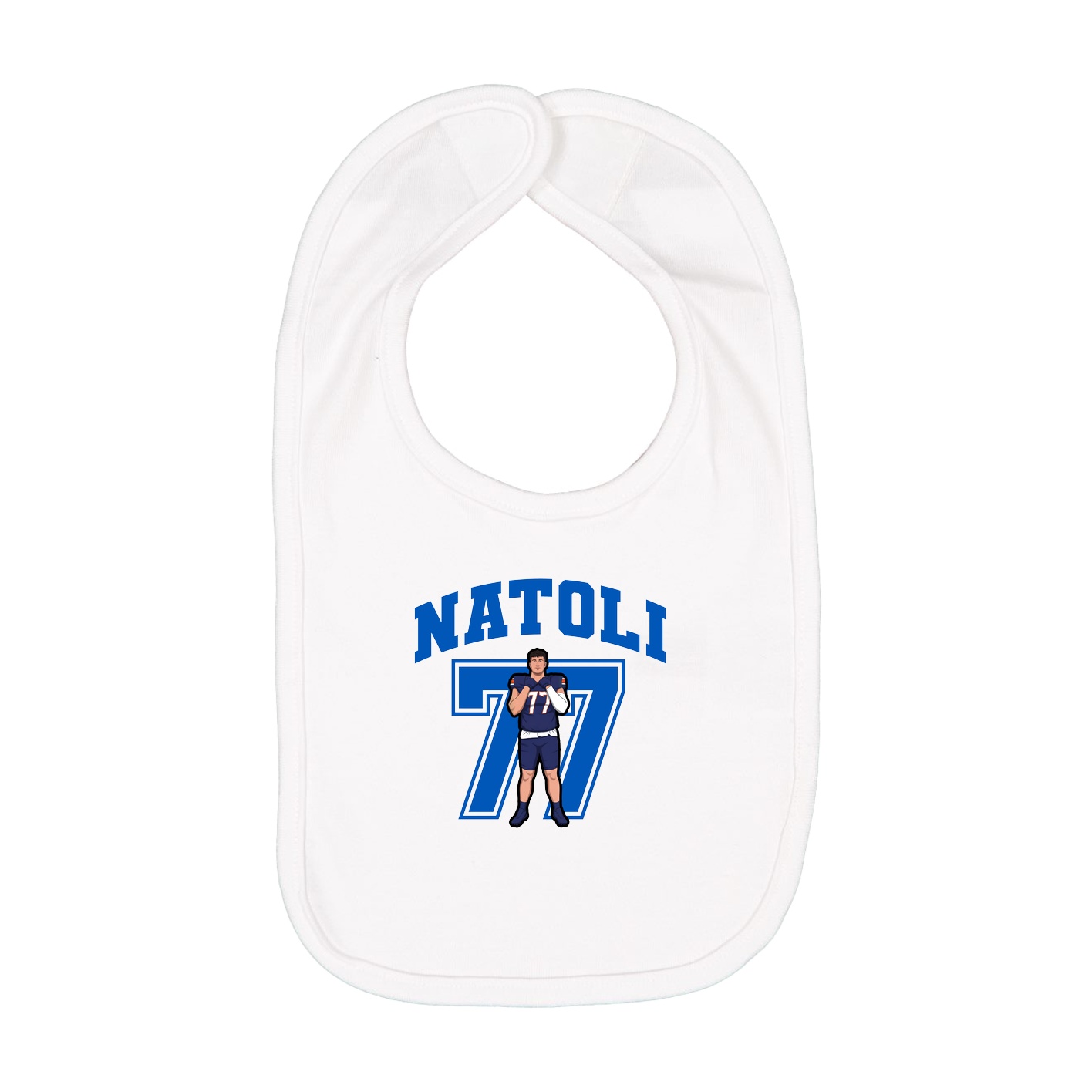 Infant Bib — Number in White