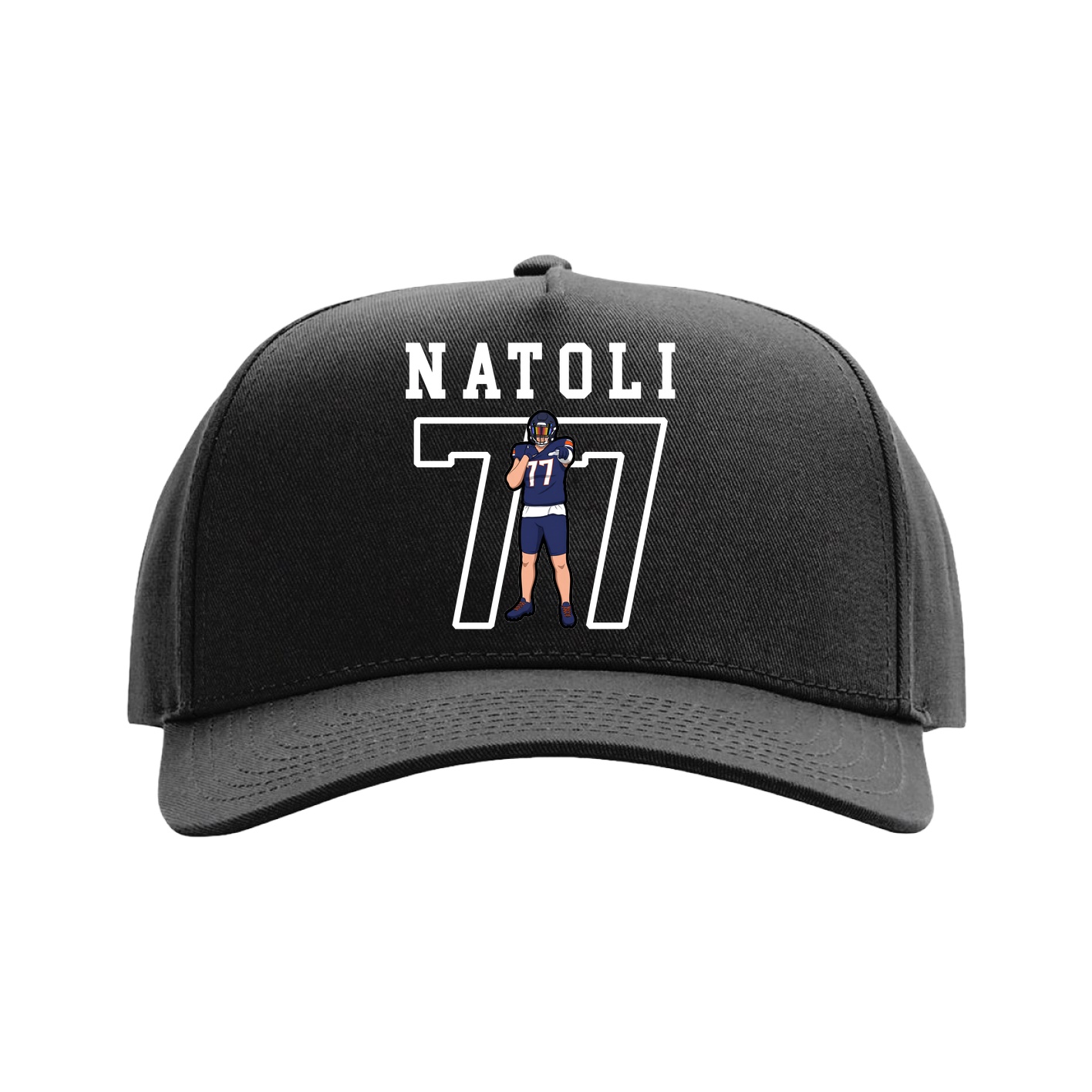 Full Fabric Five-Panel Champ Cap — Shirsey in Black