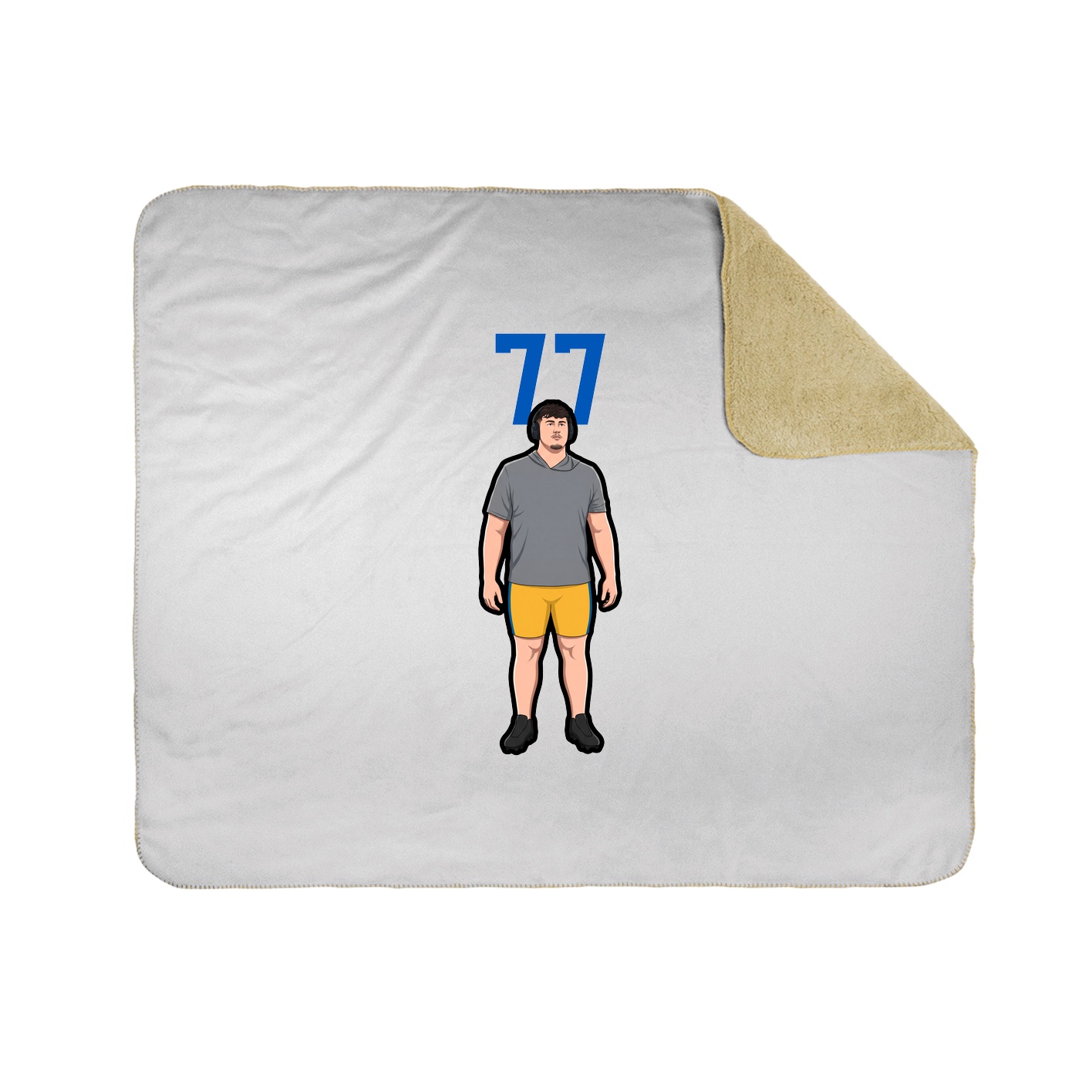 Throw Blanket — Number Top in White