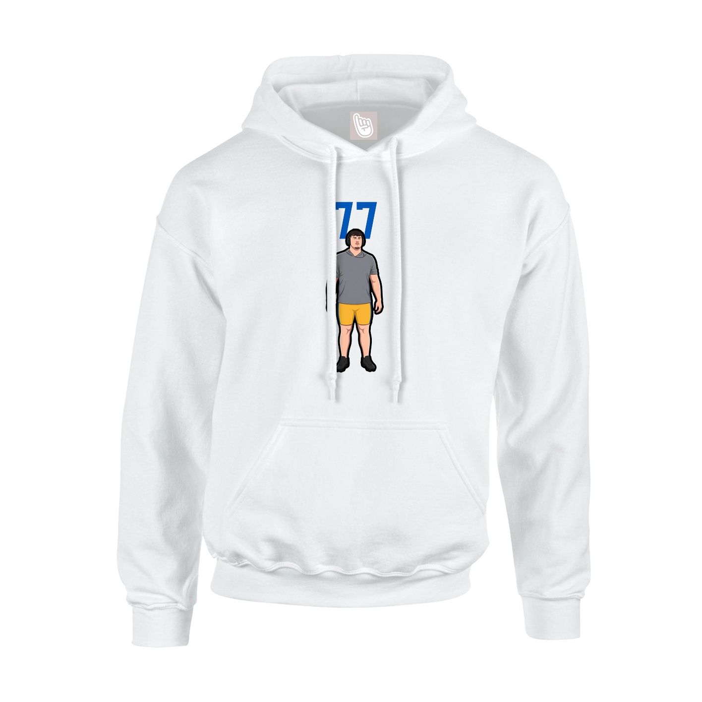 Hoodie — Number Top in White