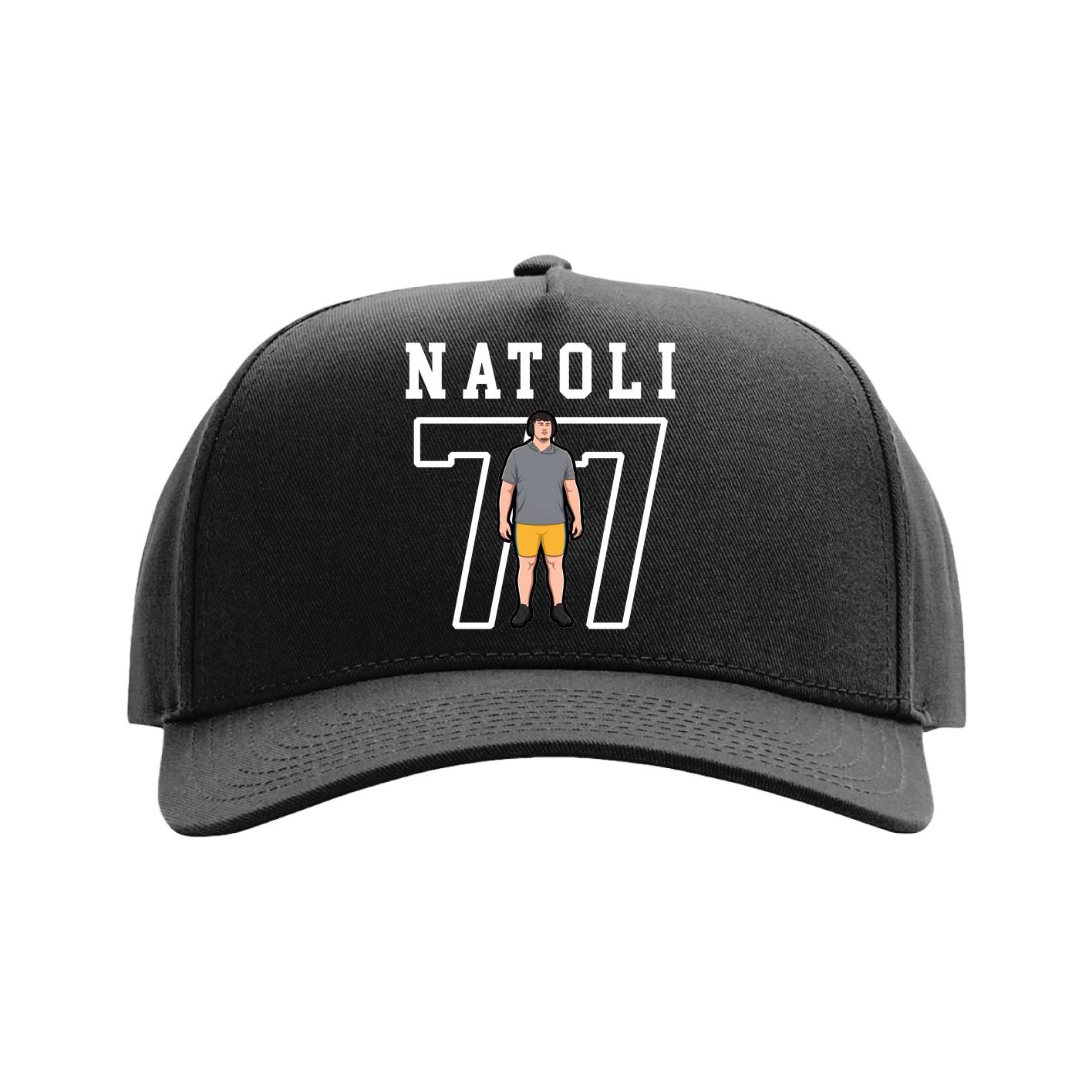 Full Fabric Five-Panel Champ Cap — Shirsey in Black