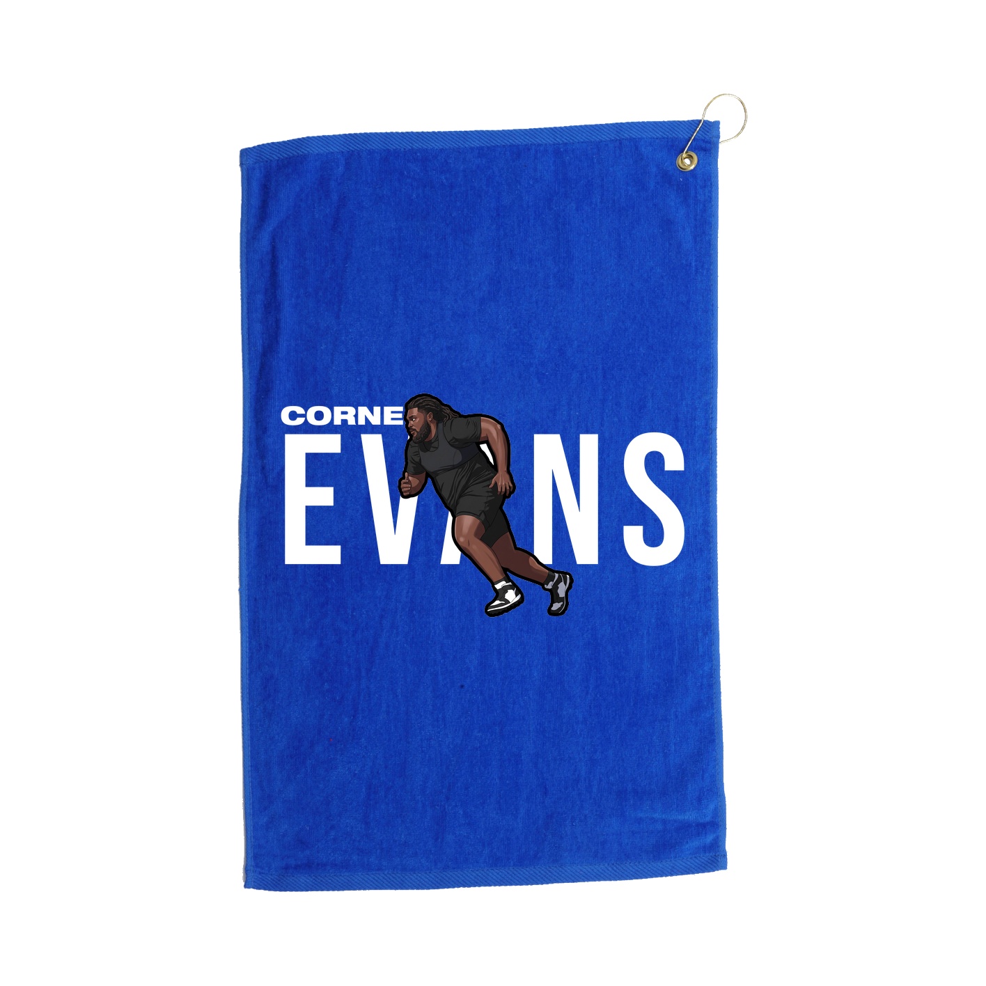 Golf Towel — Player Name in Royal