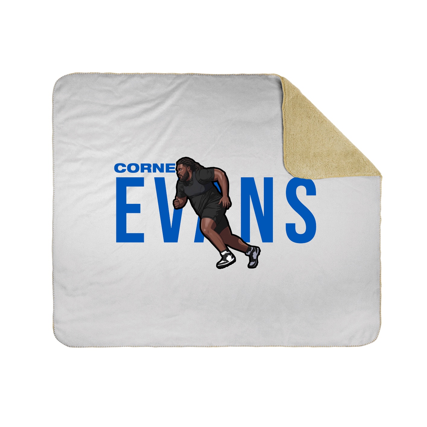Throw Blanket — Player Name in White