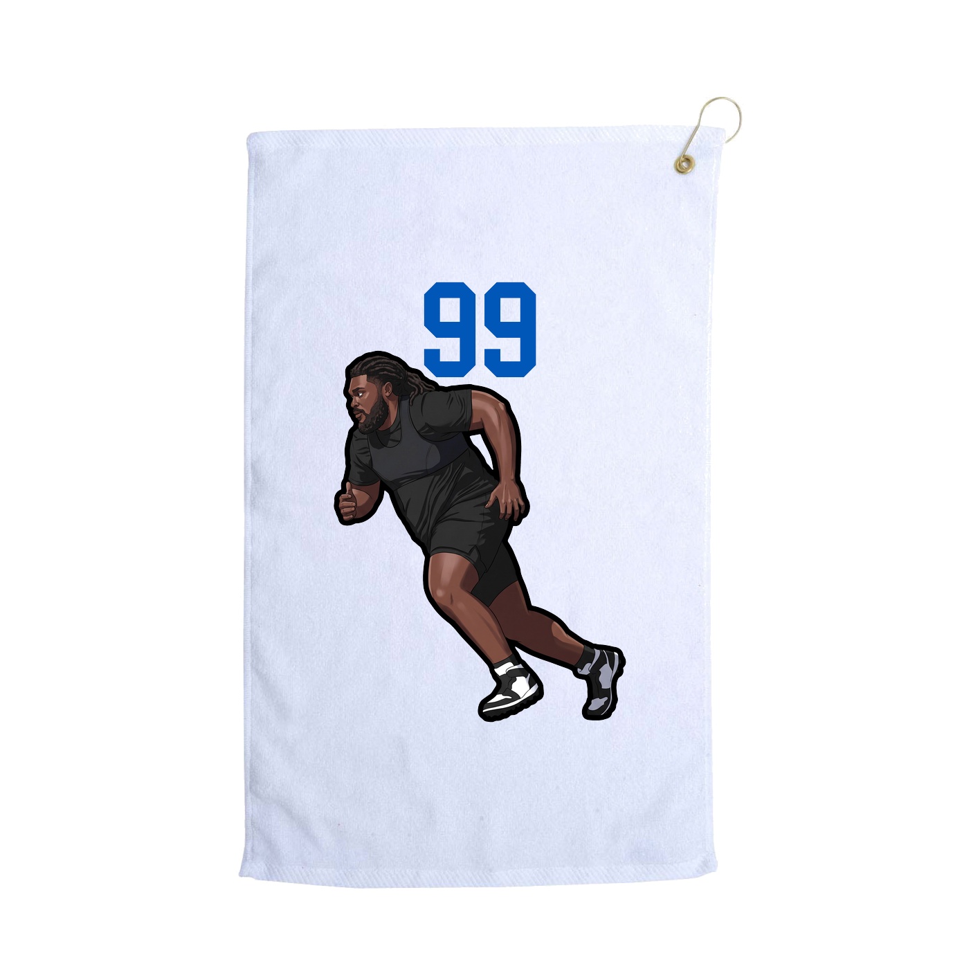 Golf Towel — Number Top in White