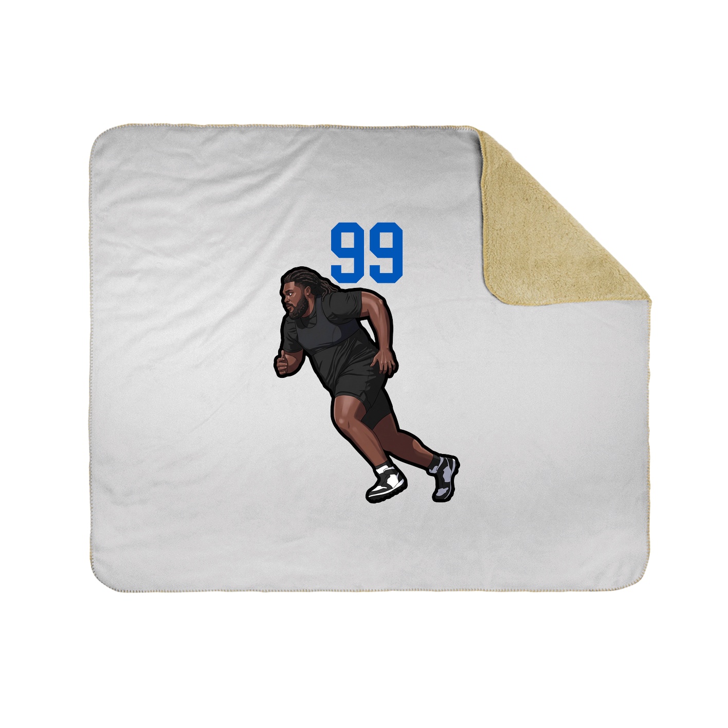 Throw Blanket — Number Top in White