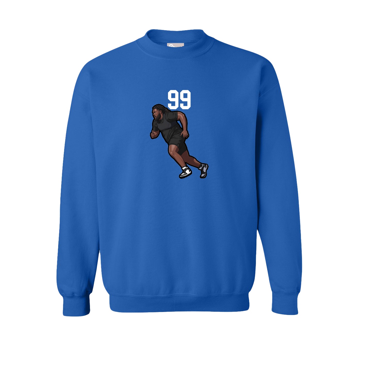 Fleece Crew — Number Top in Royal