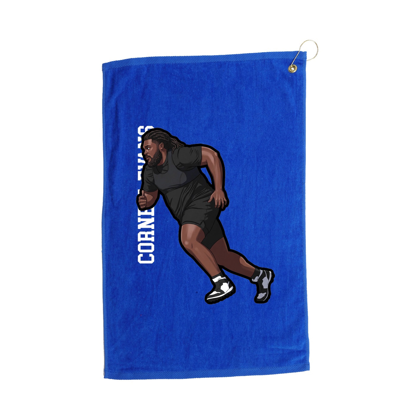 Golf Towel — Name Vertical in Royal