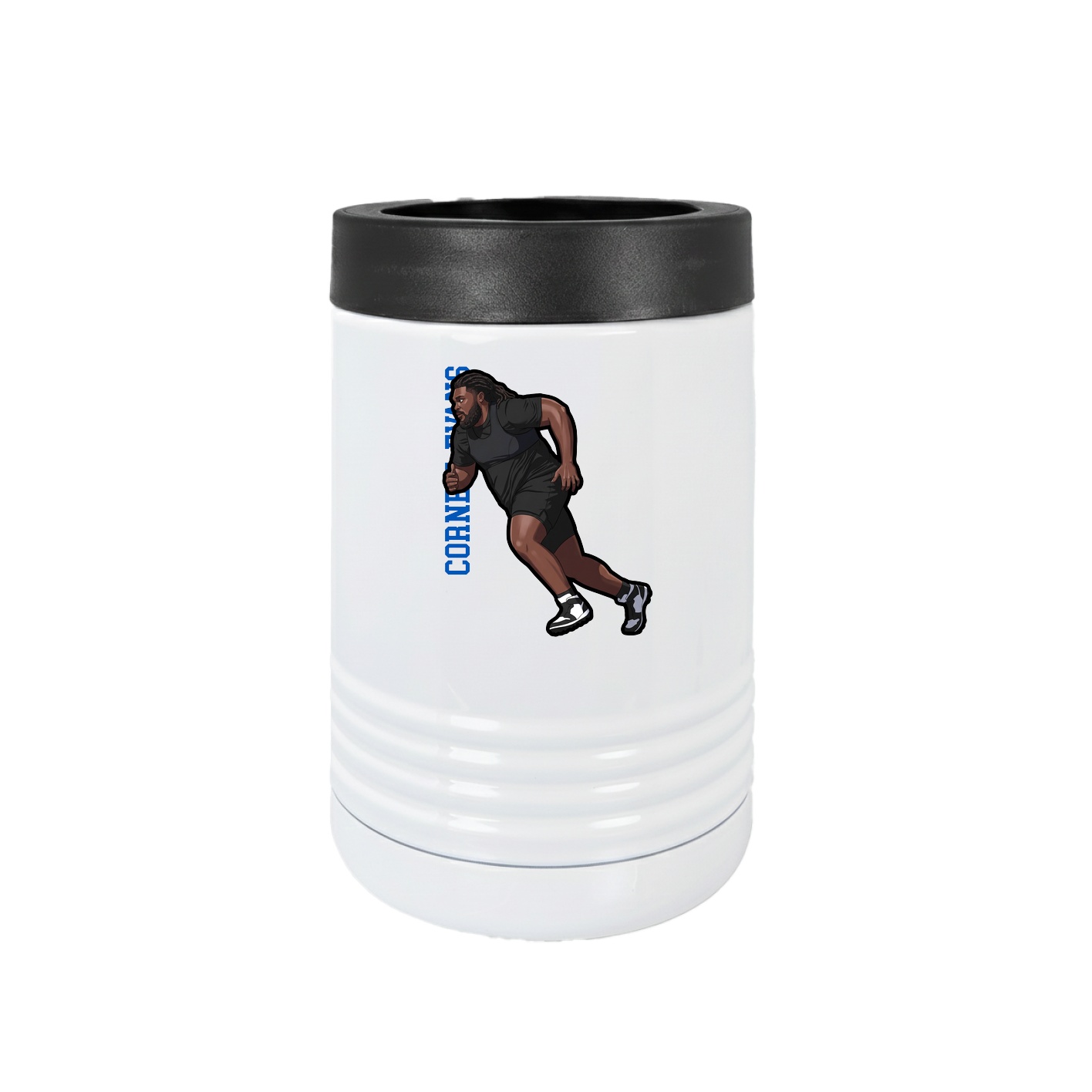 Beverage Holder — Name Vertical in White