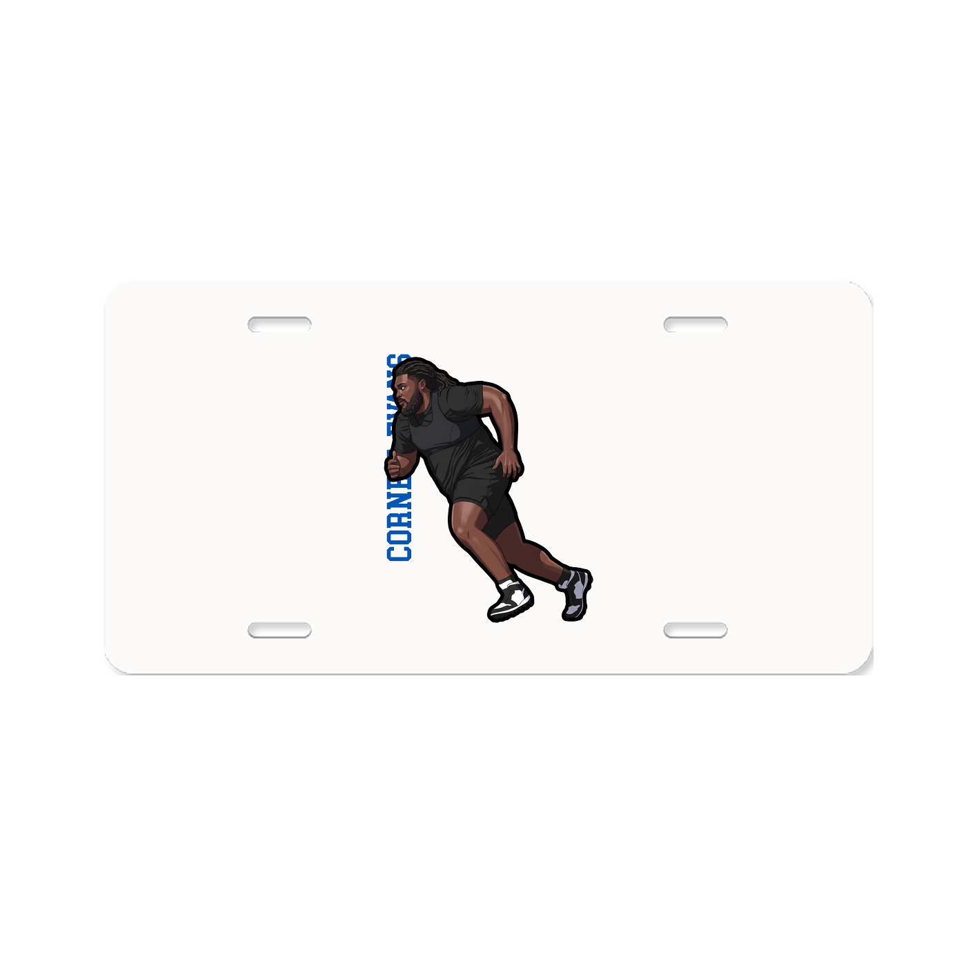 License Plate — Name Vertical in Classic