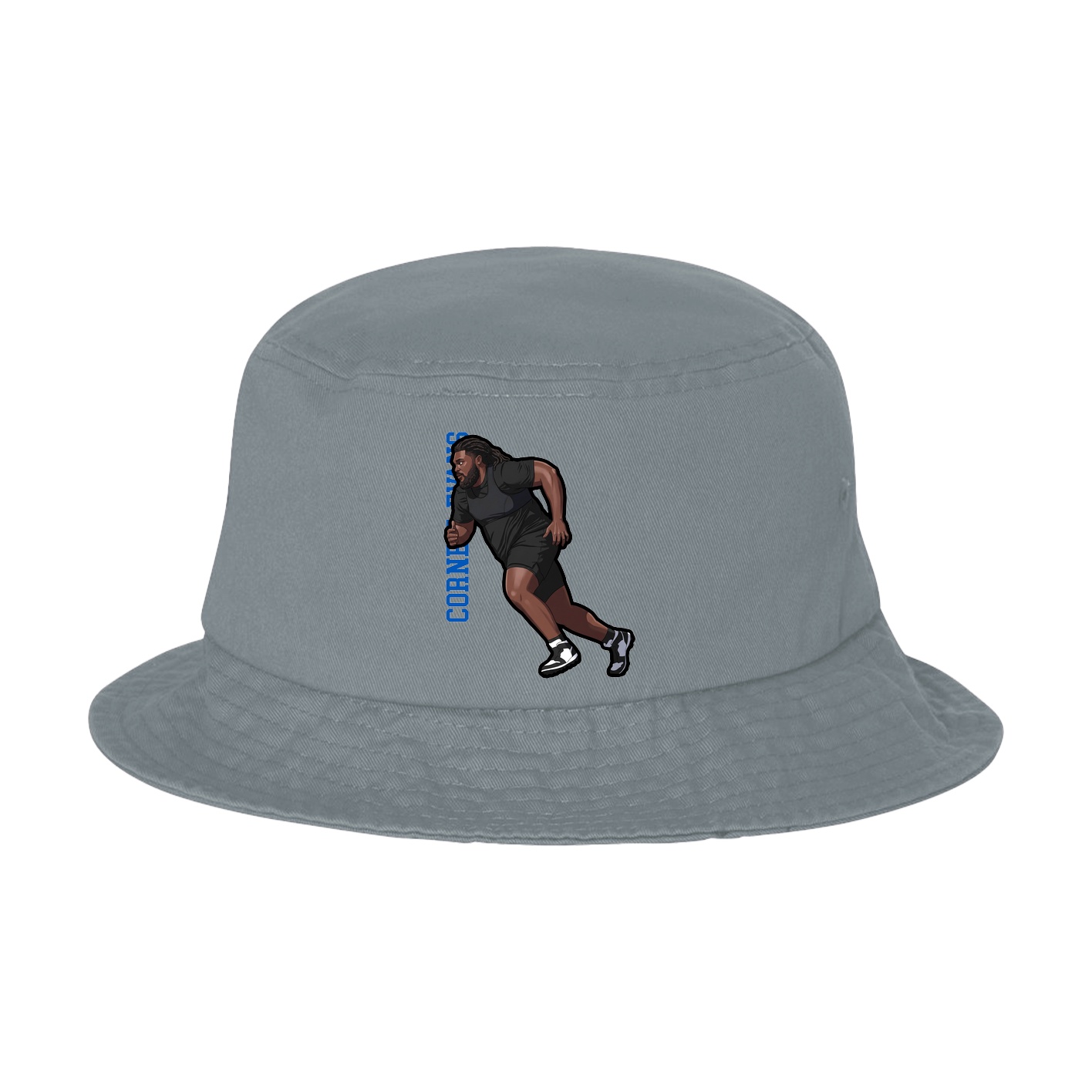 Bucket Cap — Name Vertical in Grey