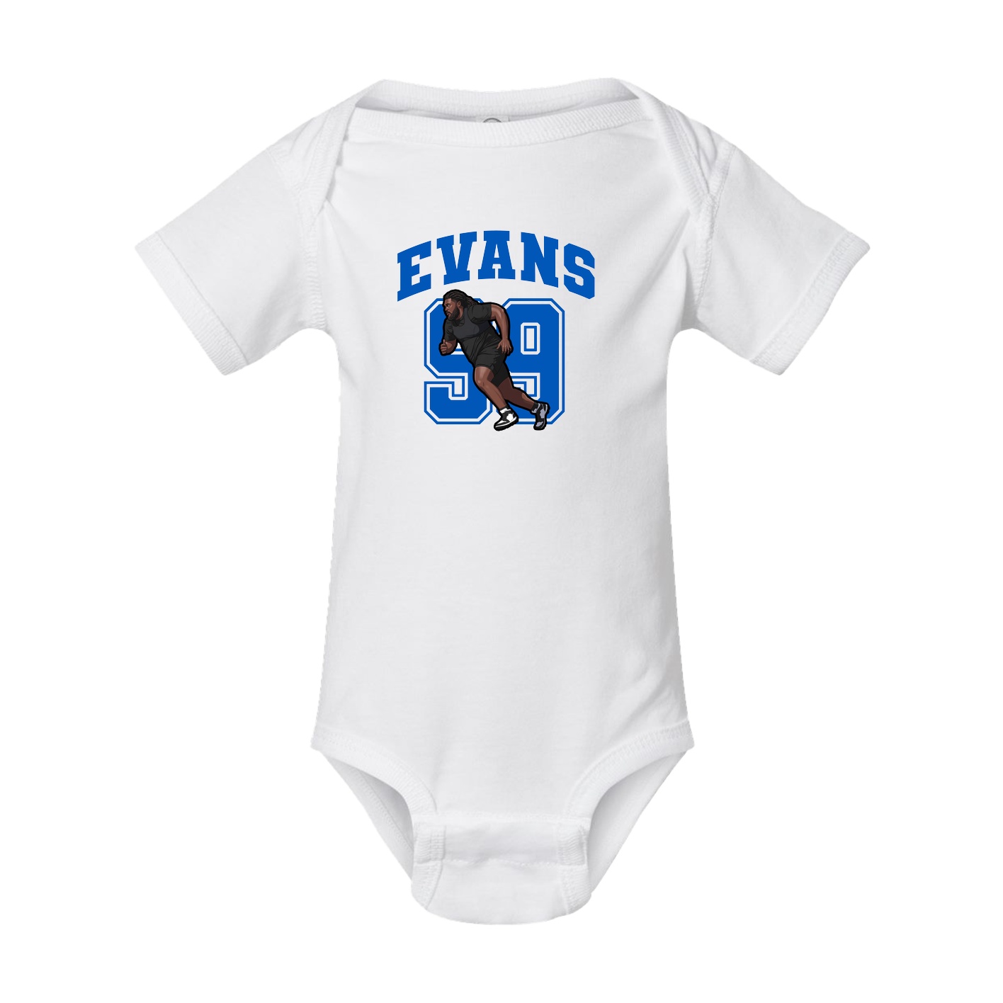 Baby Onesie — Number in White