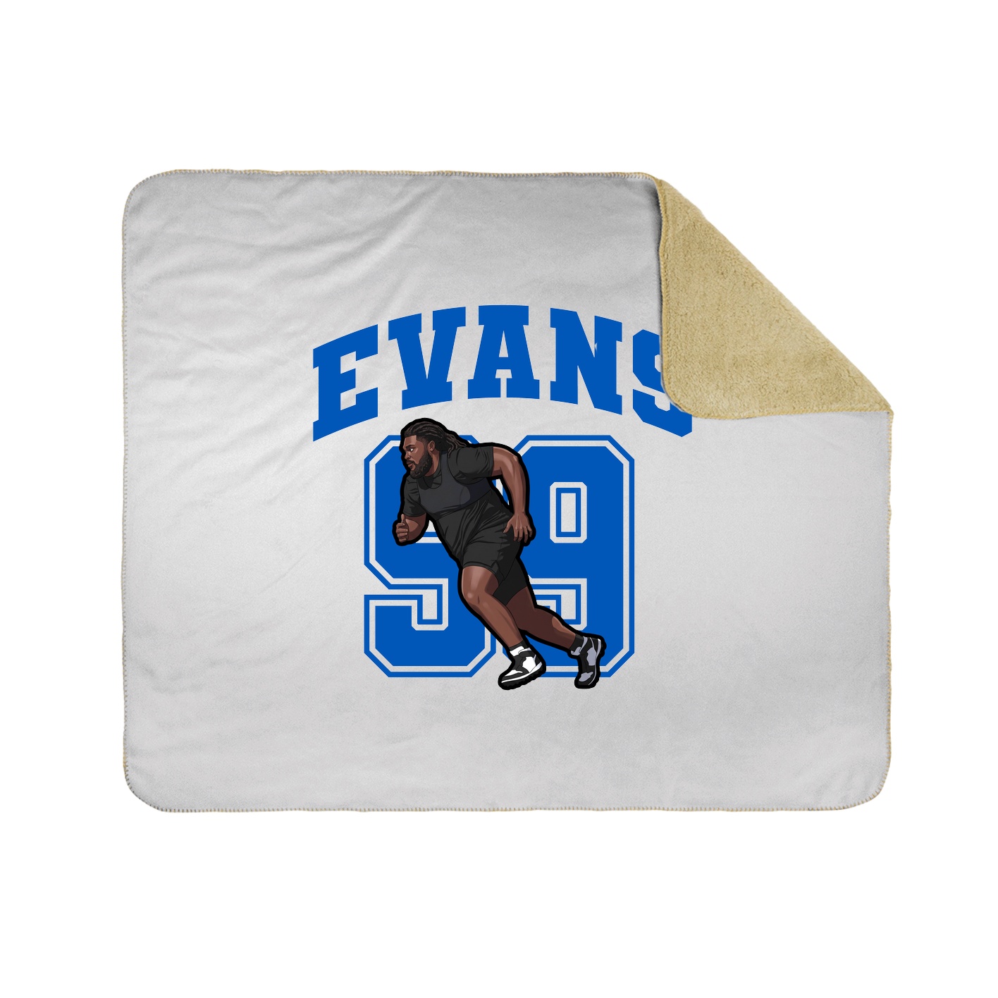 Throw Blanket — Number in White