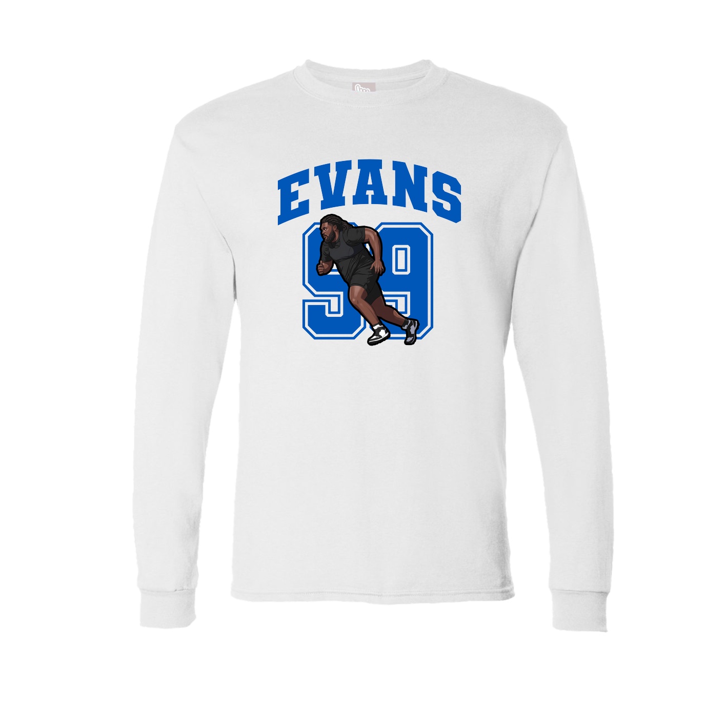 Long Sleeve Tee — Number in White