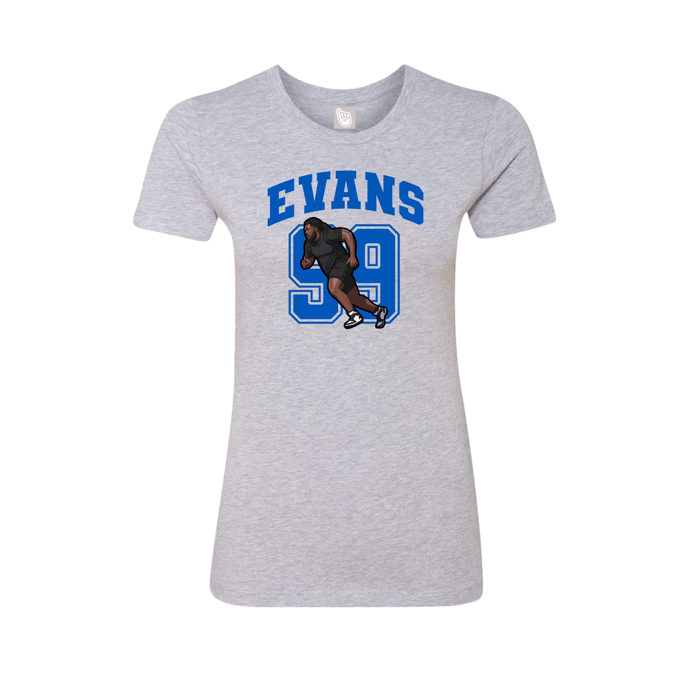 Fitted Women's Tee — Number in Grey